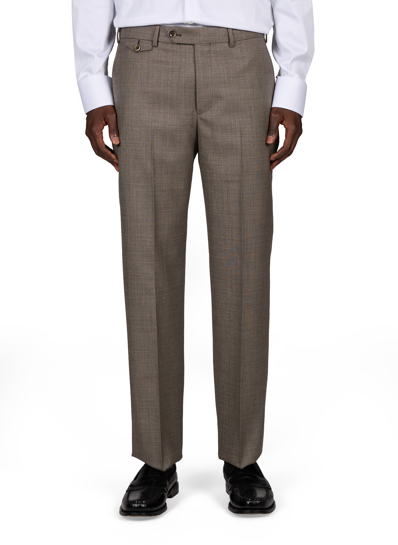 Pantaloni a pieghe in lana vergine PT01 Beige
