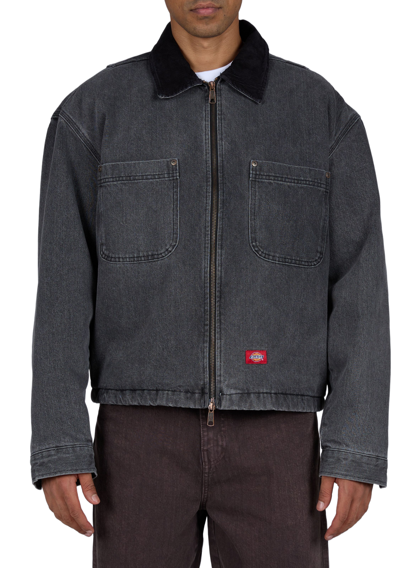Gerade geschnittene Jeansjacke aus Baumwolle DICKIES Schwarz