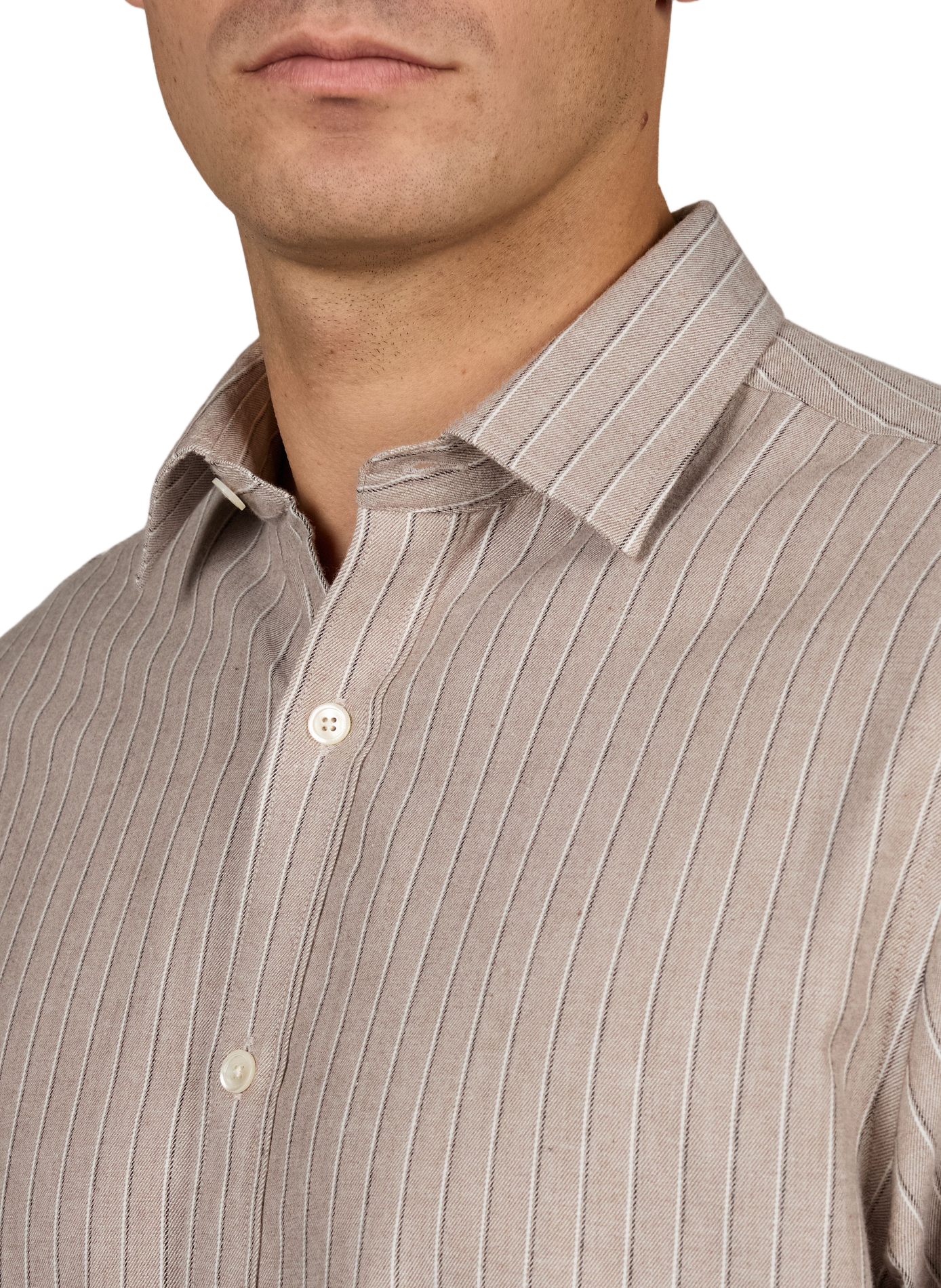 Straight cotton shirt GANT Brown
