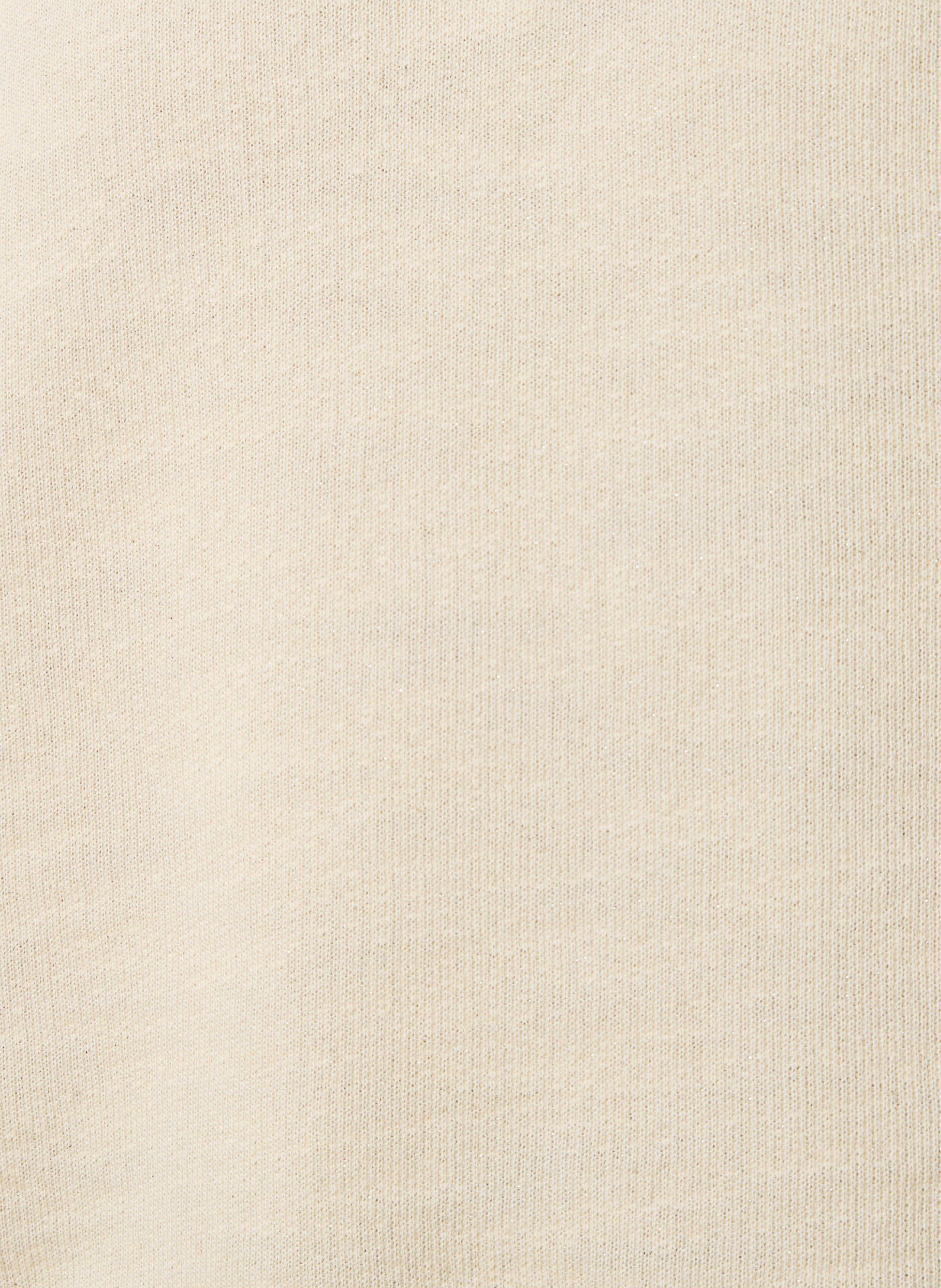 T-shirt met V-hals van katoenmix LA FEE MARABOUTEE Wit