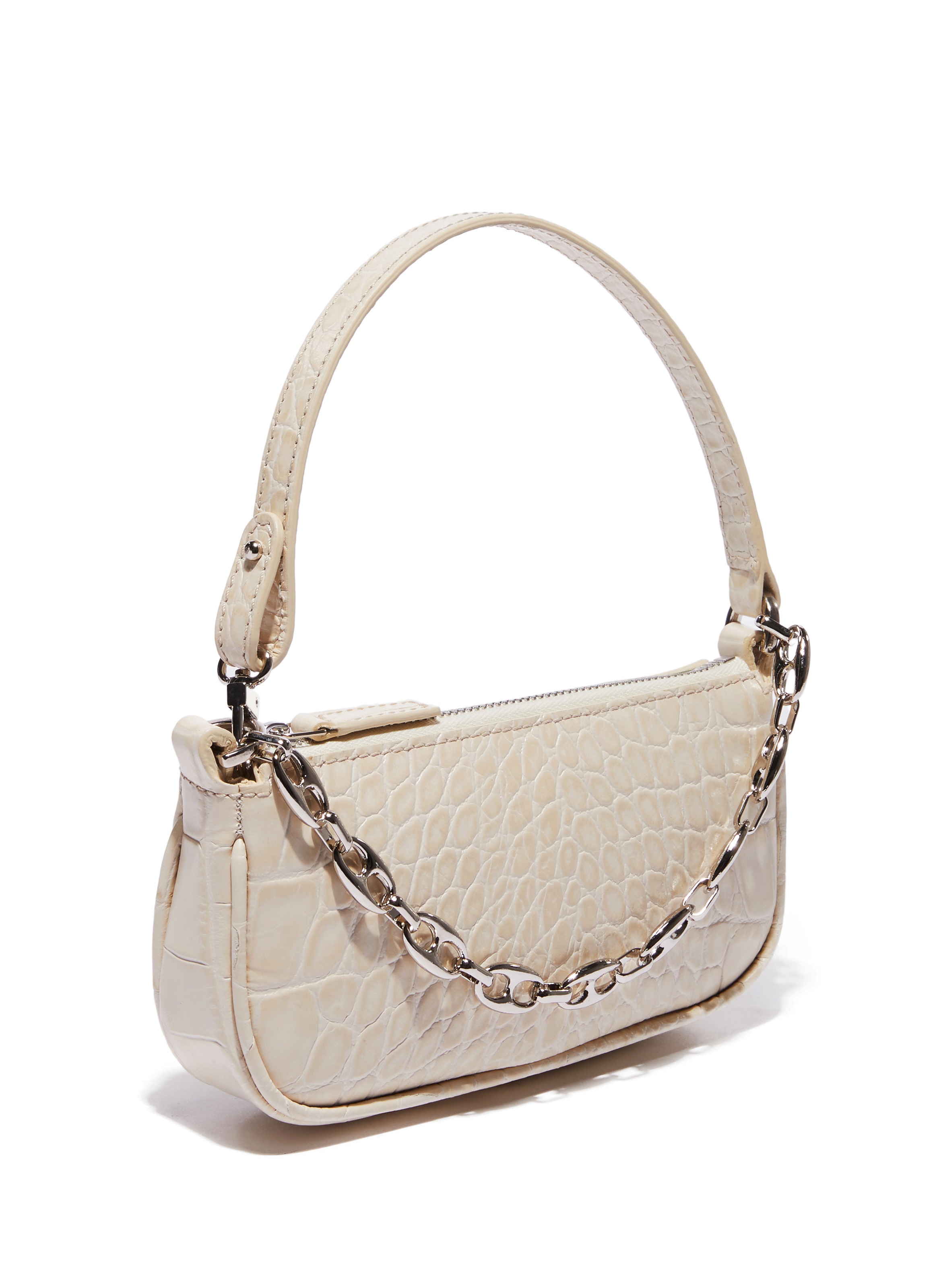 Sac baguette Mini Rachel en cuir embossé crocodile