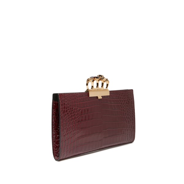 Pochette Skull Four Ring en cuir