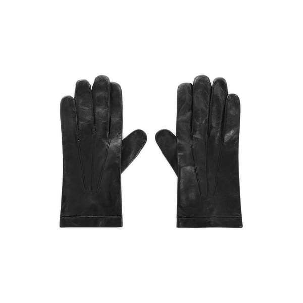 Gants avec détails ganse en cuir