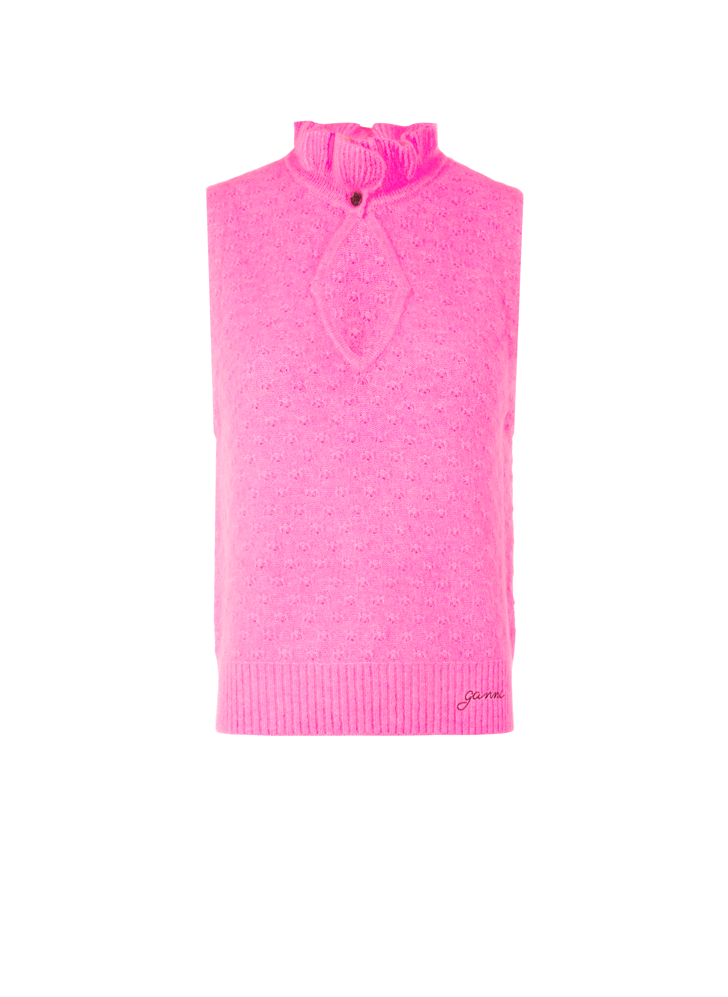 Pull sans manches en laine mélangée