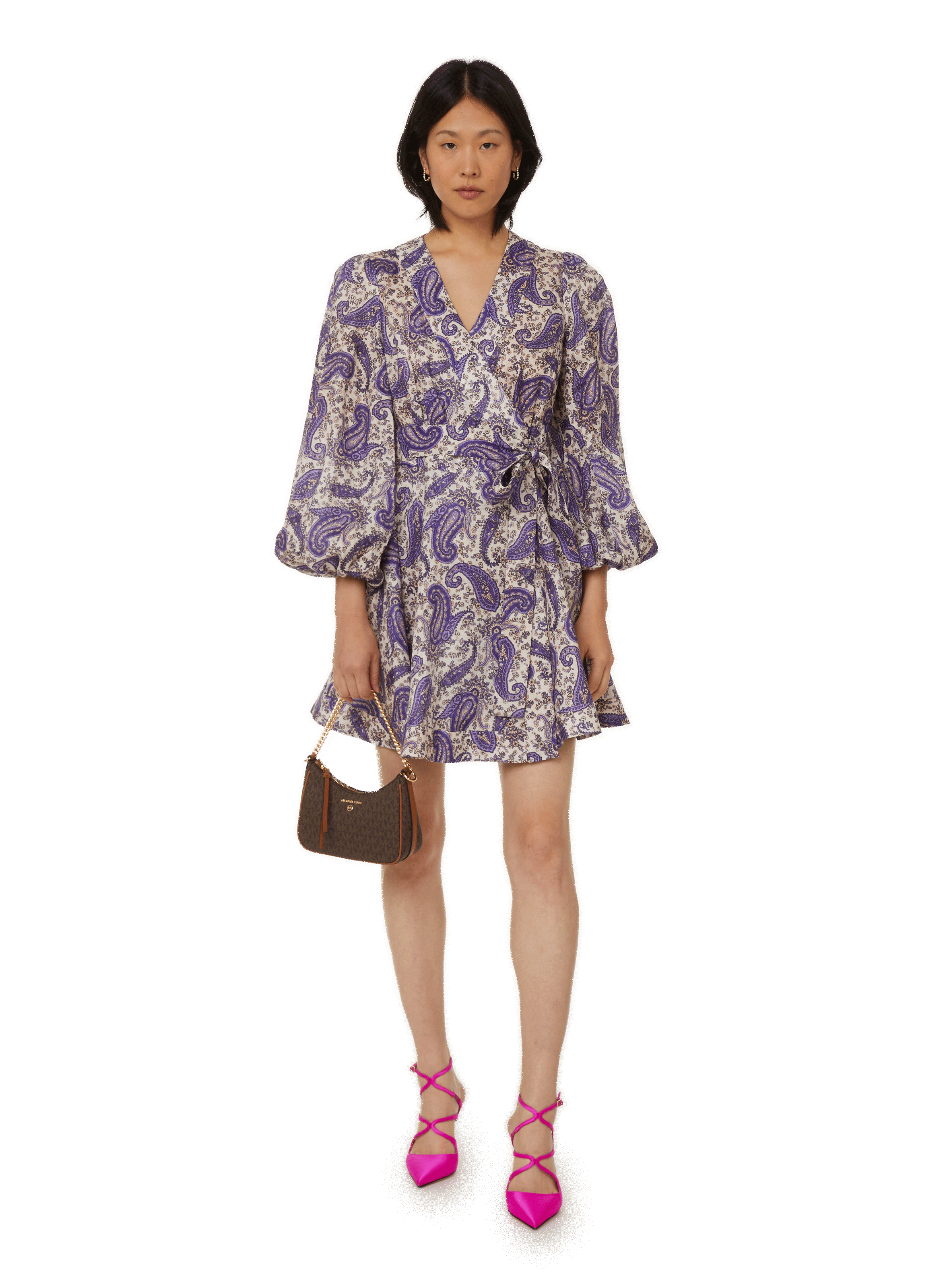 Robe portefeuille en lin ZIMMERMANN