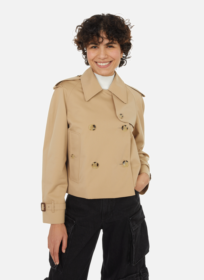 Cropped organic cotton trench coat BURBERRY