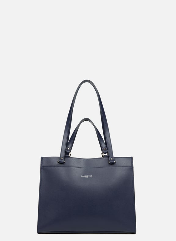 Grand sac cabas épaule - sierra Bleu by LANCASTER LANCASTER Grand sac cabas épaule - sierra Bleu