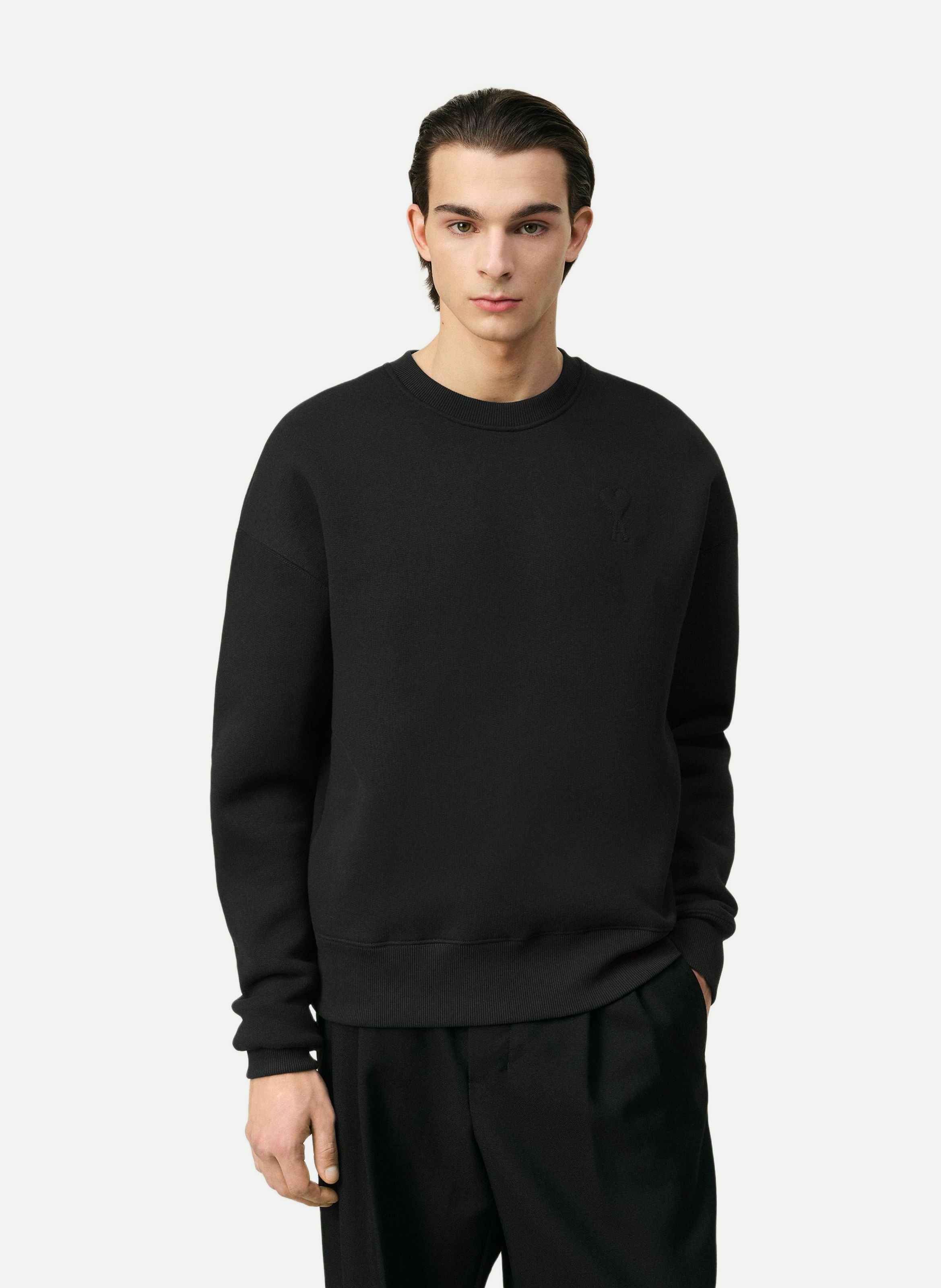 Sweatshirt ami de coeur unisexe AMI PARIS Noir