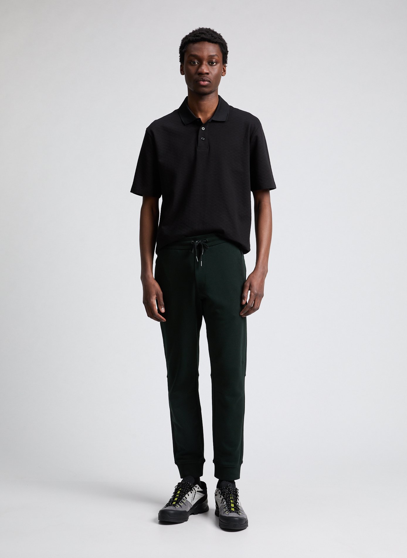 Logo patterned polo Black