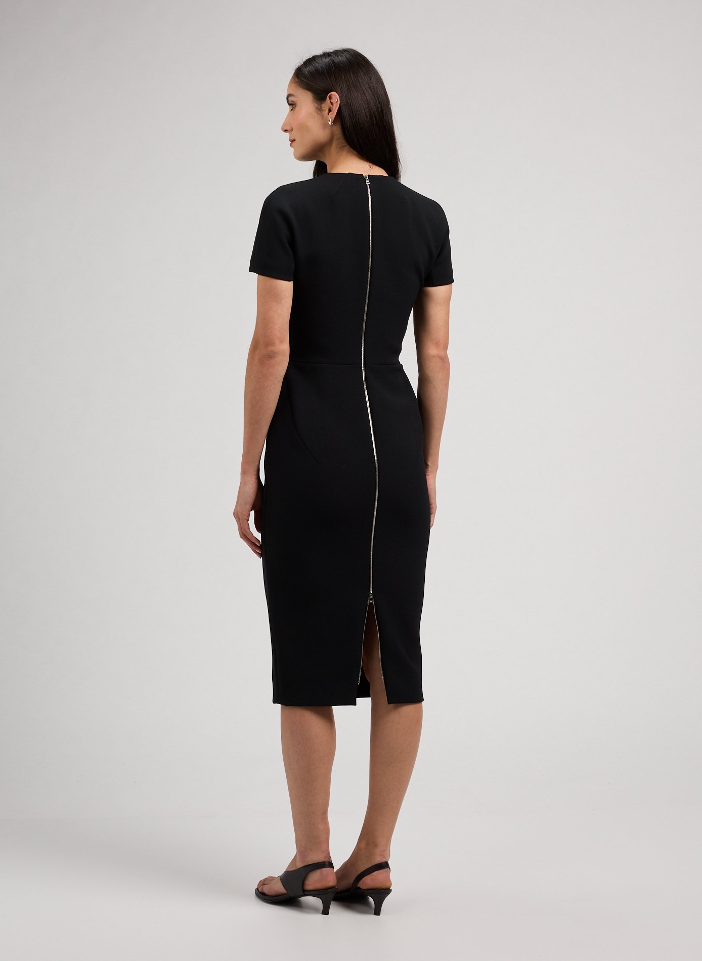 Fitted Midi Dress VICTORIA BECKHAM Black