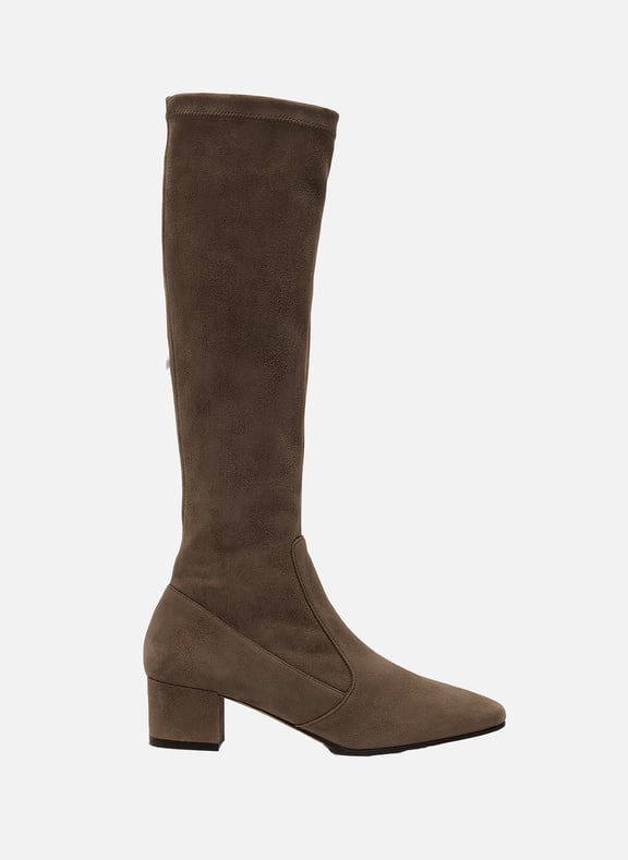 Bottes victoria en velours stretch Gris by PARALLELE PARALLELE Bottes victoria en velours stretch Gris