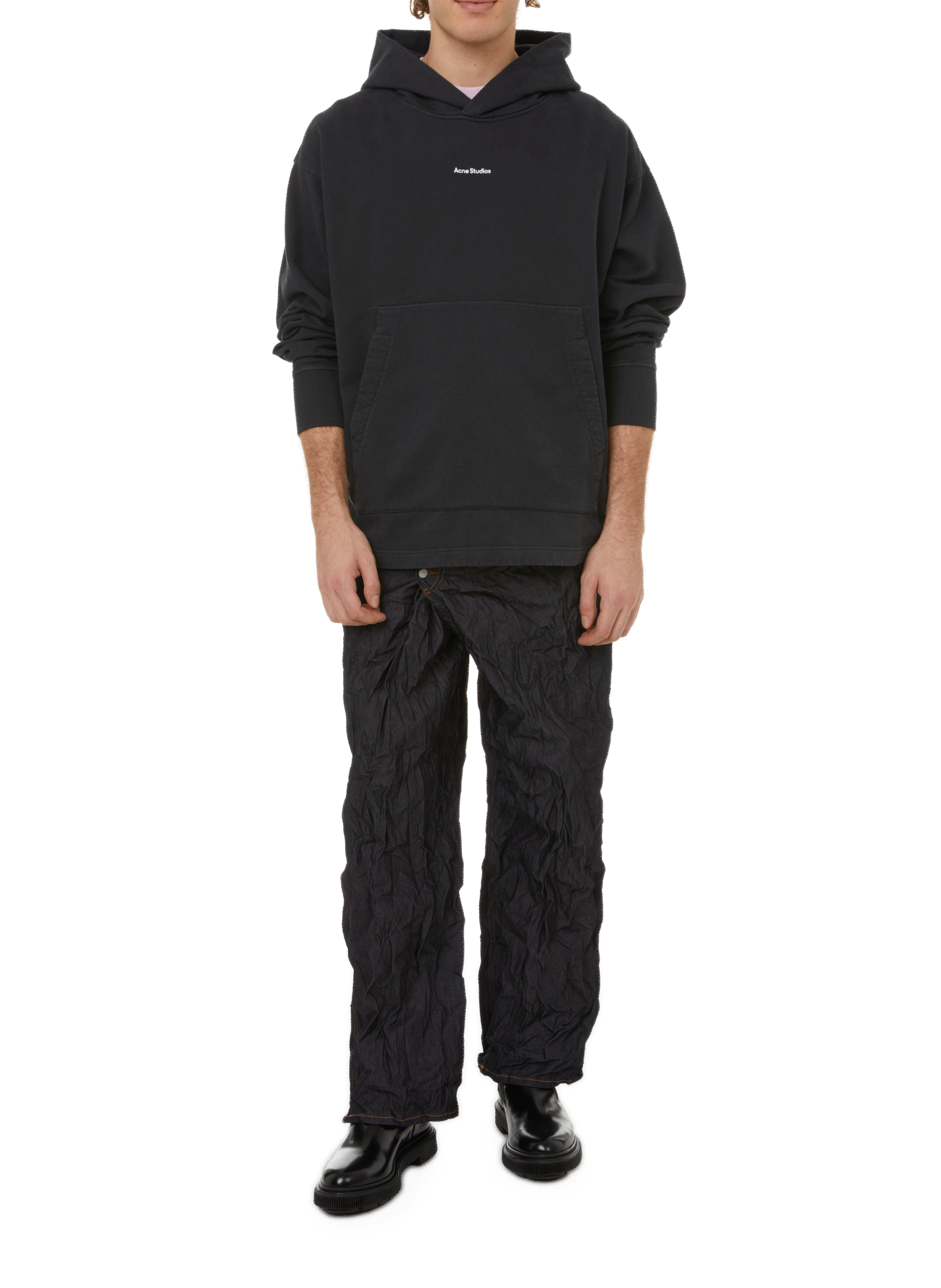 Hoodie en coton ACNE STUDIOS Noir