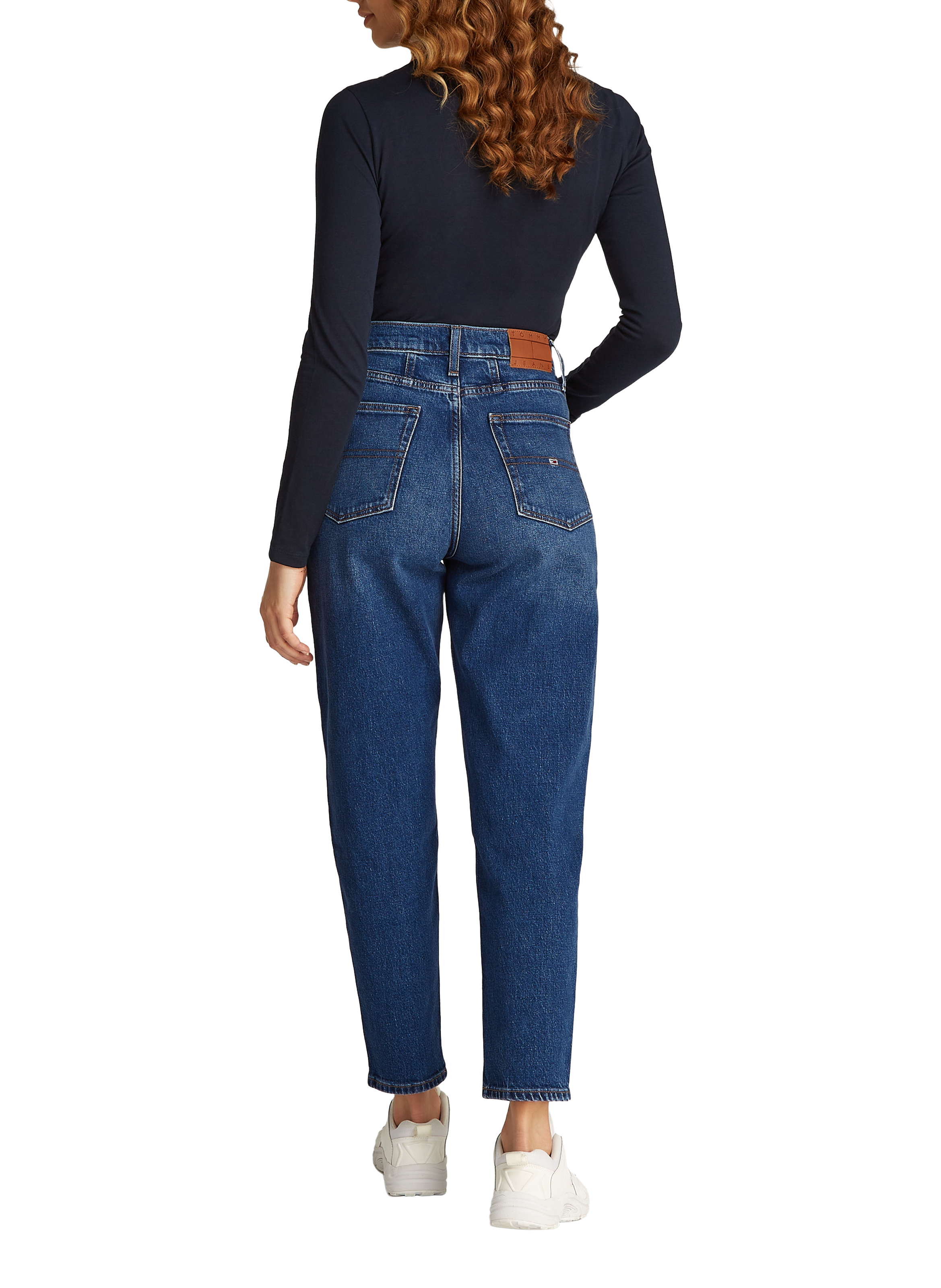 Jean mom fuselé taille très haute TOMMY HILFIGER Bleu