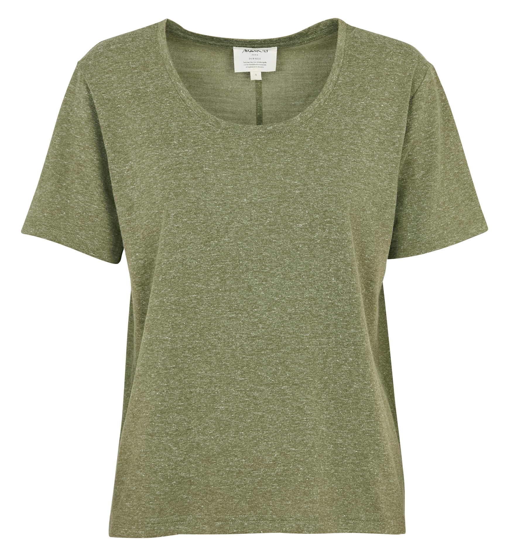 Tee-shirt fluide chiné manches courtes fay MAISON 123 Kaki