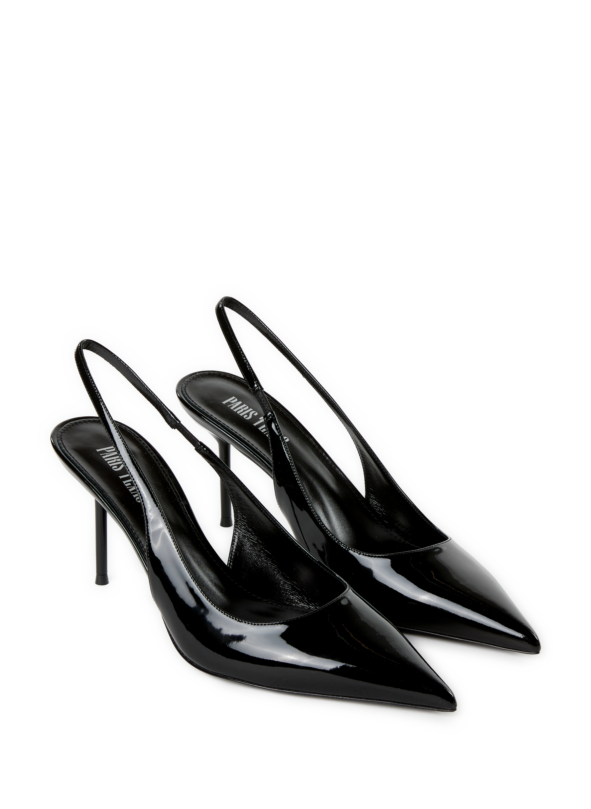 Slingbacks Lidia 70 en cuir vernis PARIS TEXAS Noir