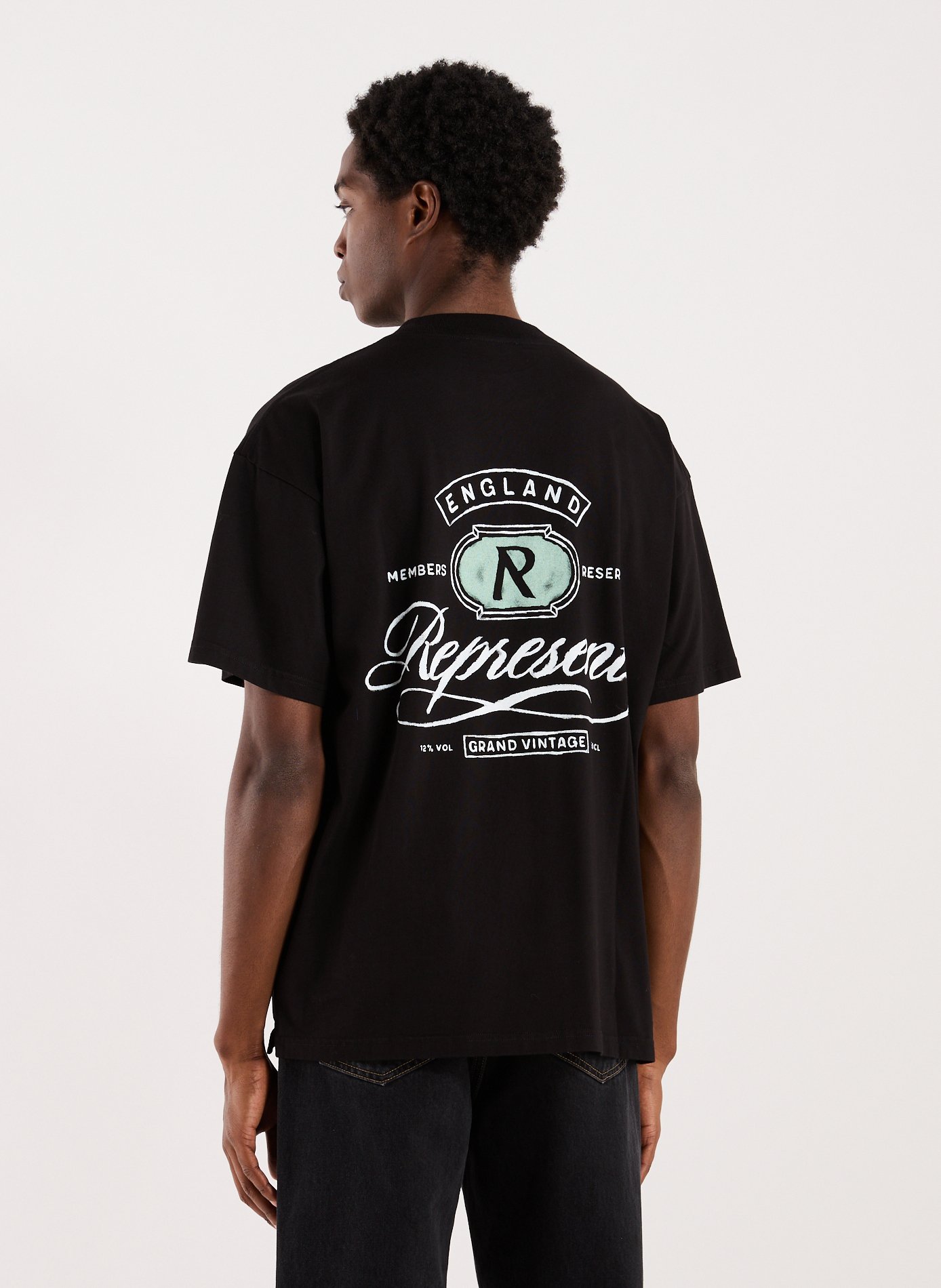 Biker-style cotton t-shirt REPRESENT Black