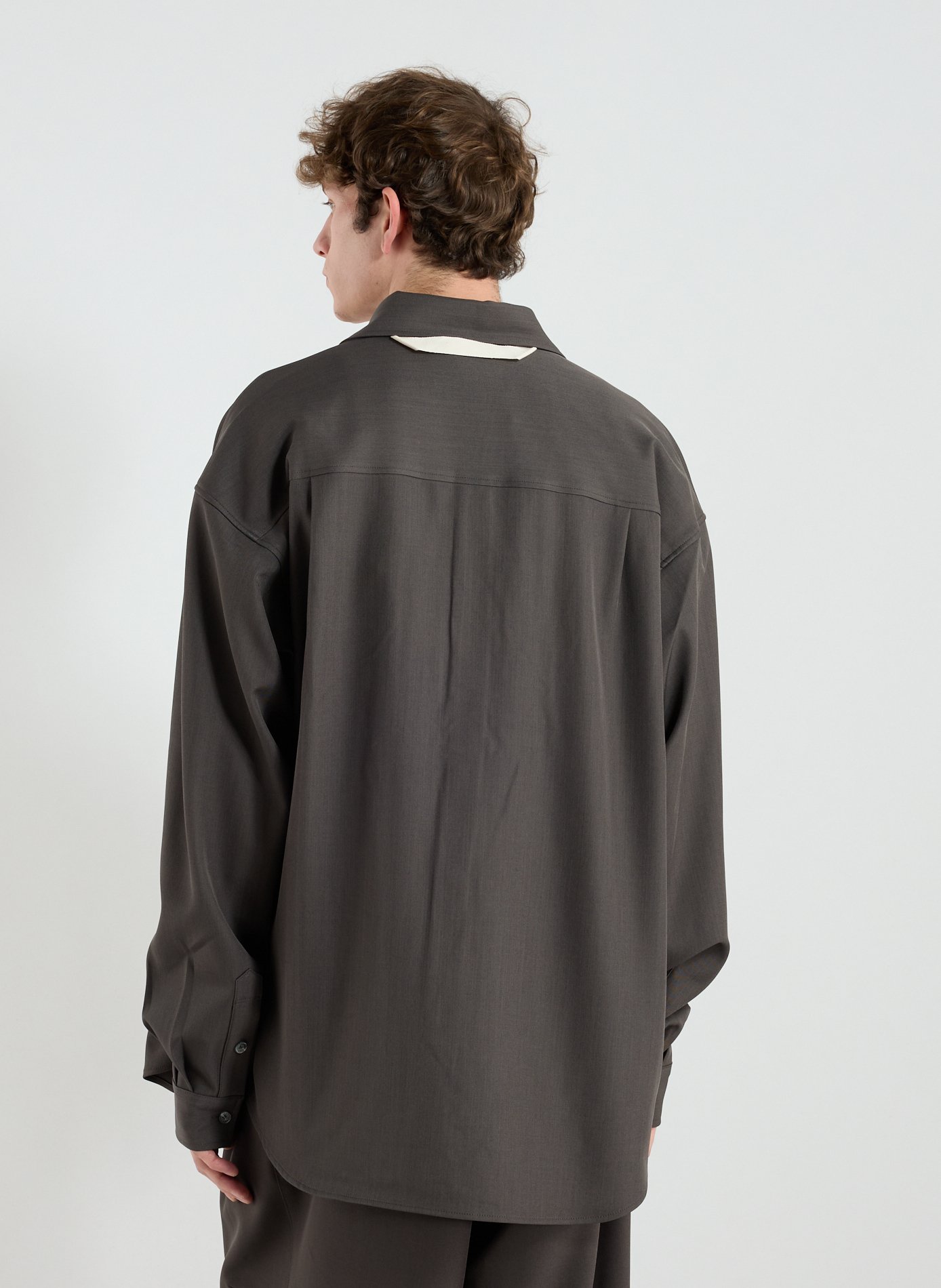 Oversized shirt with classic collar MERELY MADE Grey