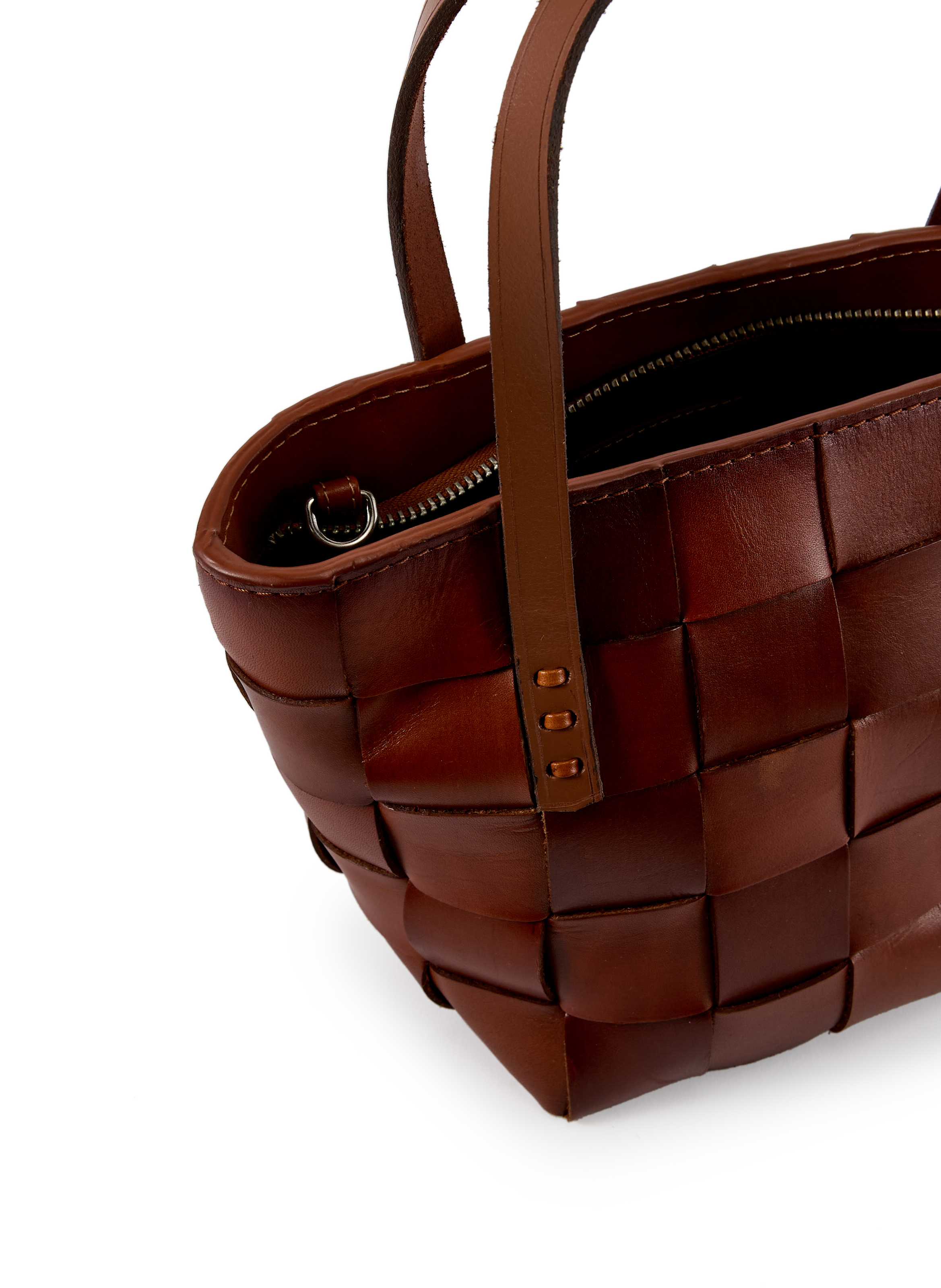 Japan Mini leather handbag DRAGON DIFFUSION Brown