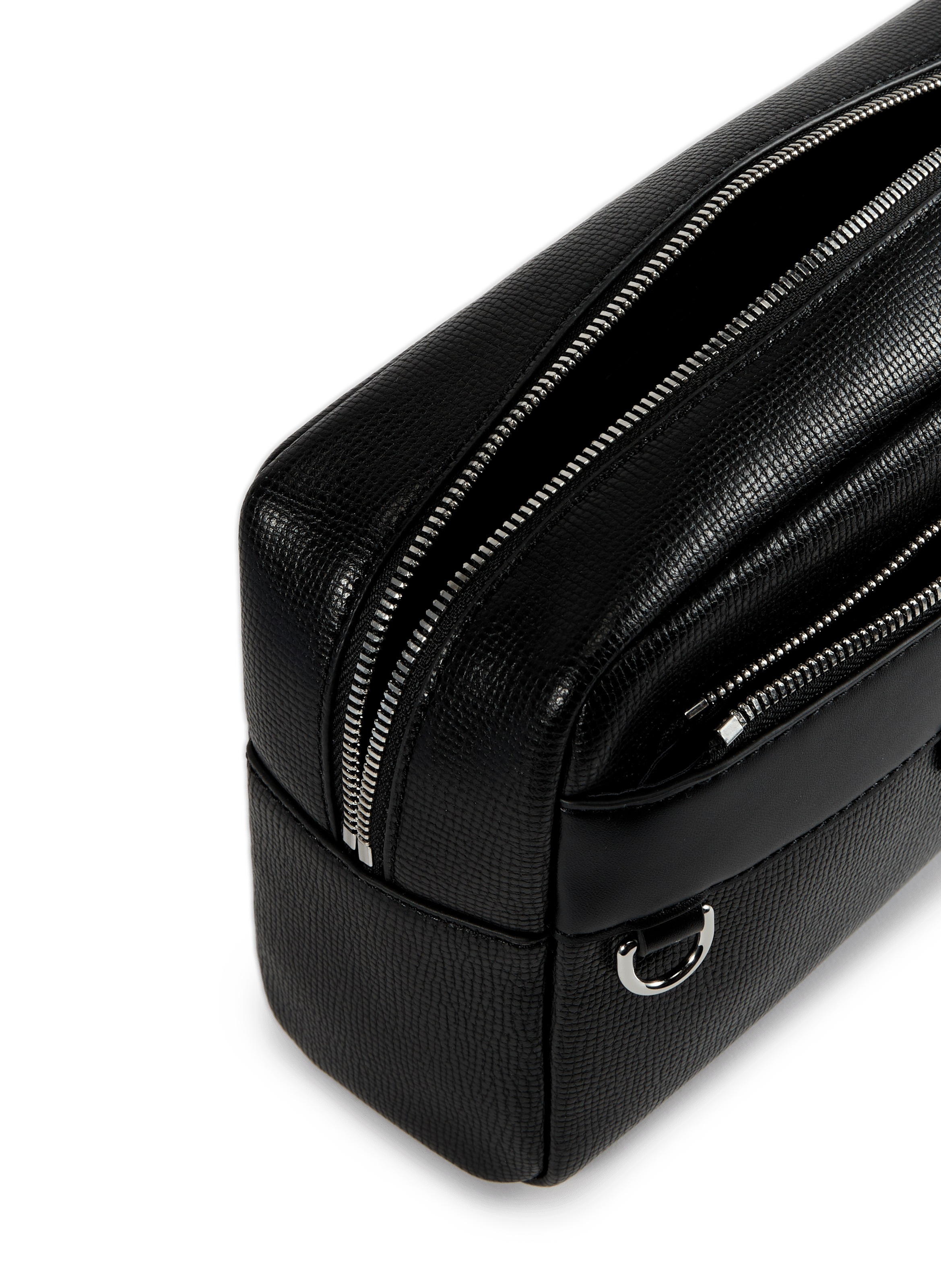 Leather toiletry bag LACOSTE Black