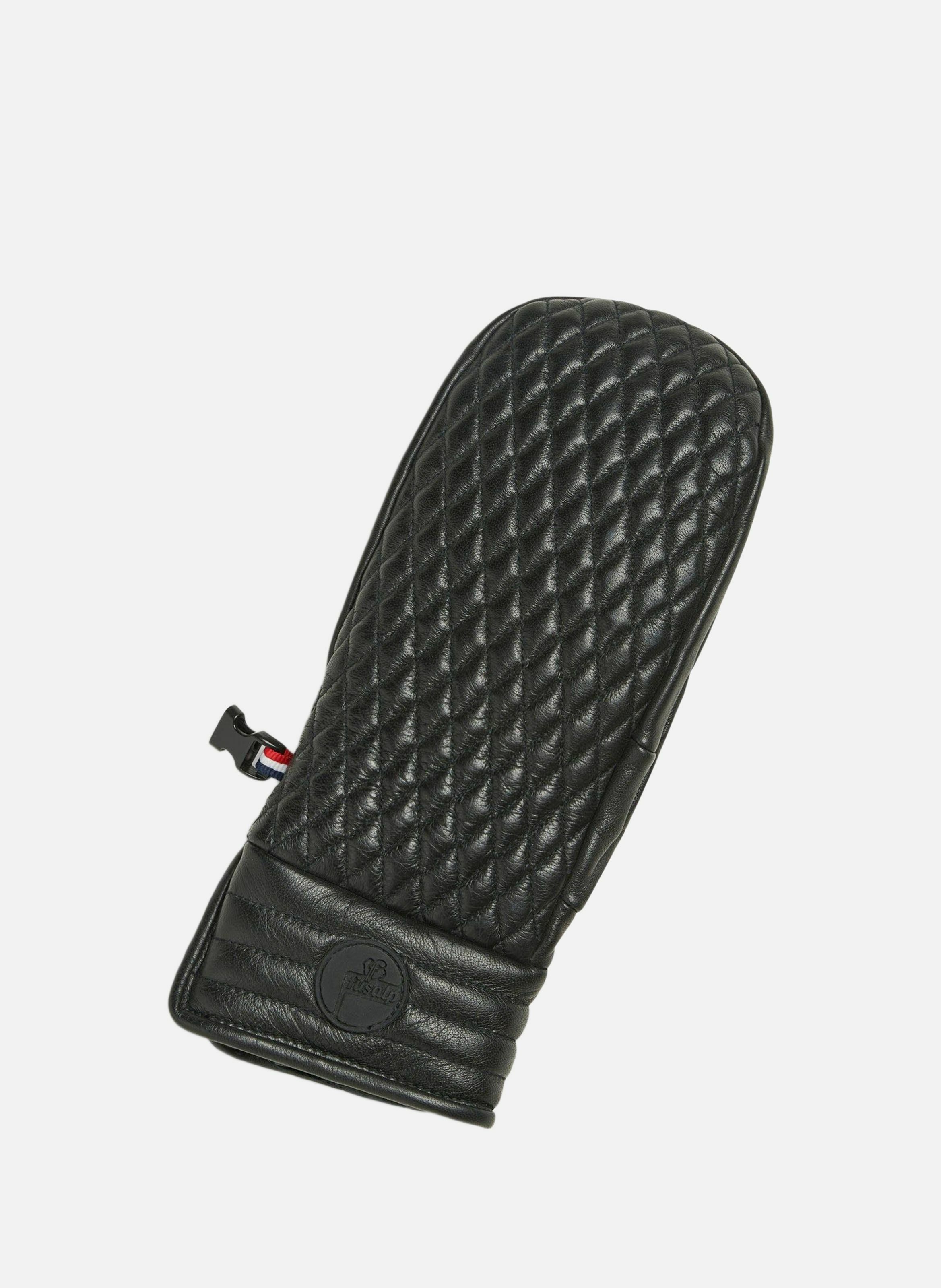 Moufles de ski athena mitten cuir de chevre FUSALP Noir