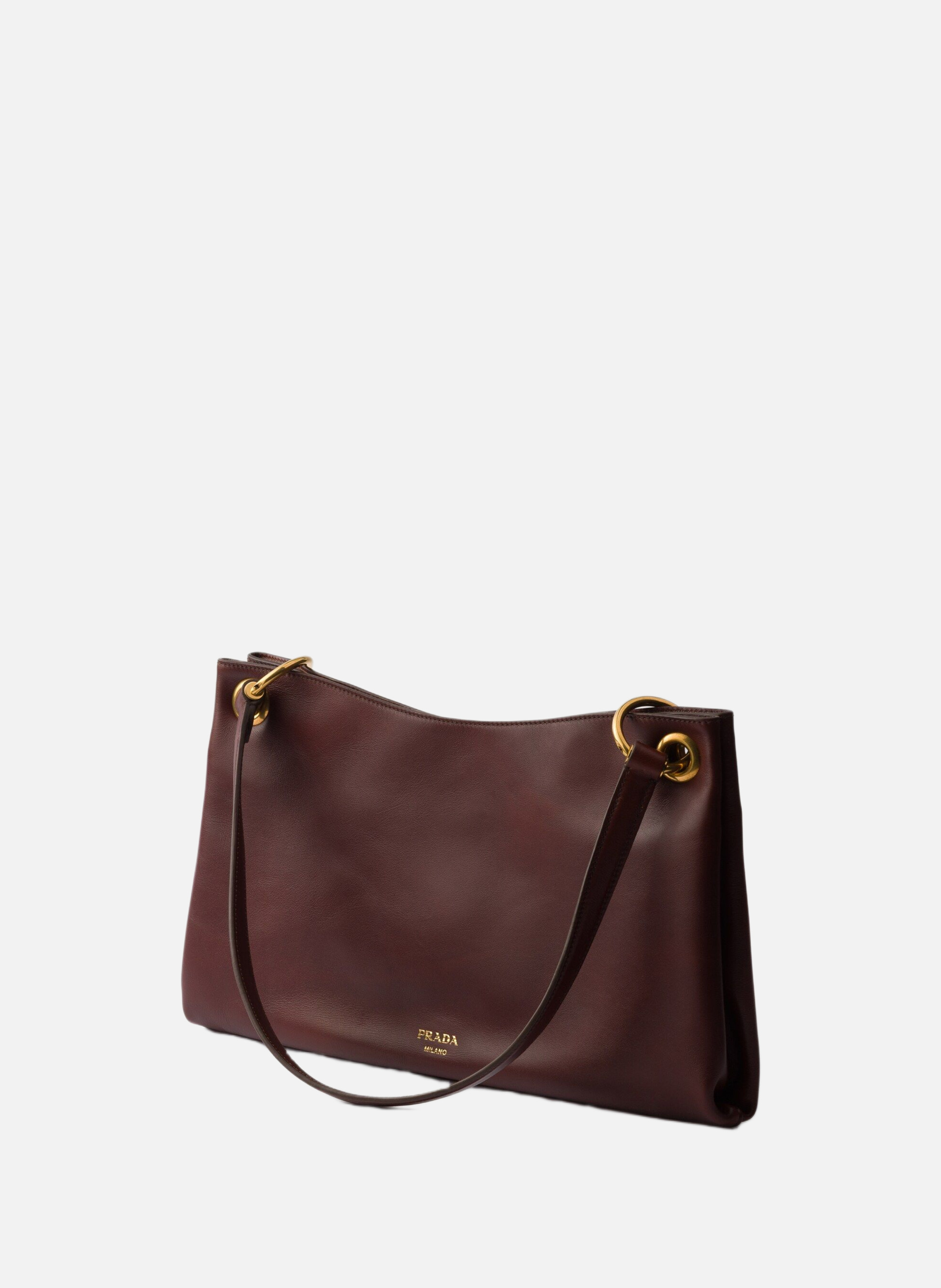 Grand sac porté épaule prada etude en cuir PRADA Marron