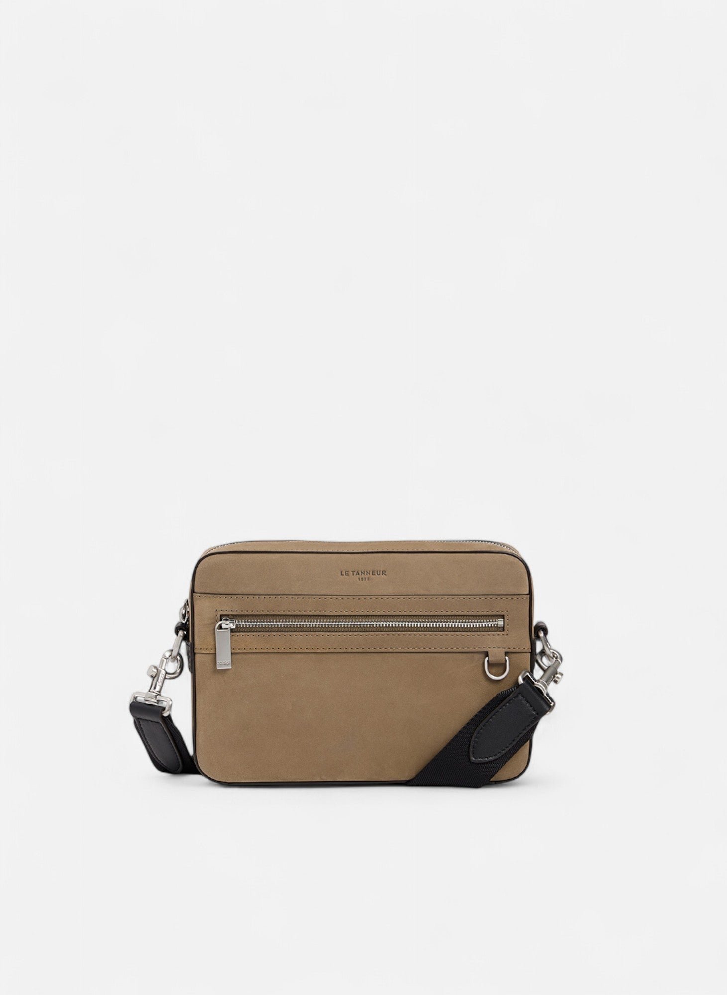 Petite sacoche emile en cuir lisse et nubuck LE TANNEUR Marron