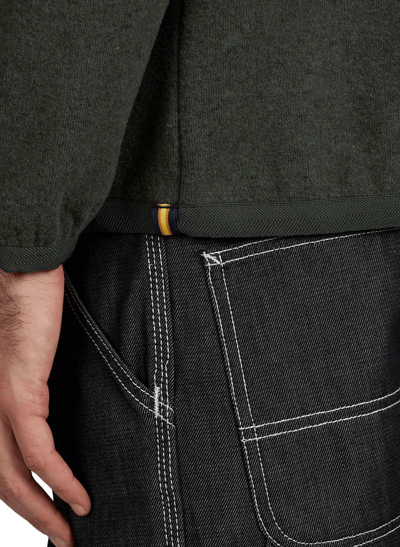 High-neck jacket K-WAY Khaki