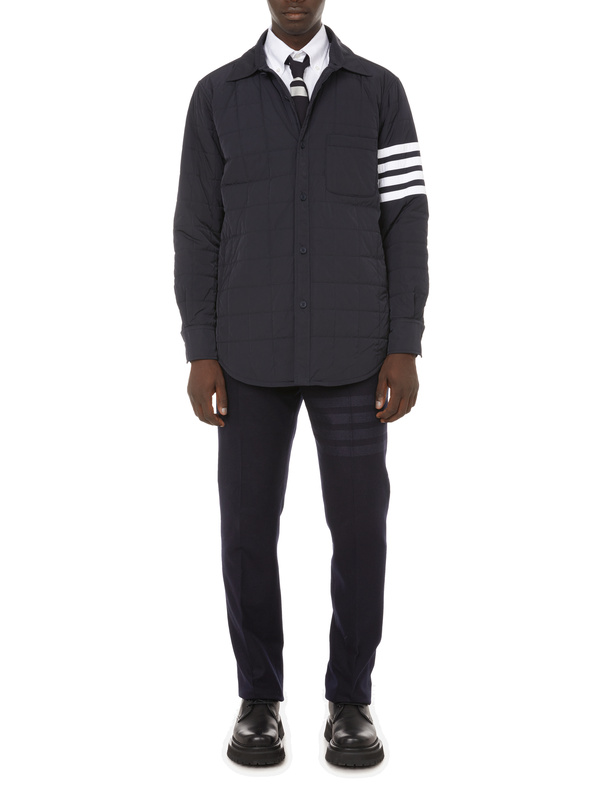 Quilted jacket THOM BROWNE Blue