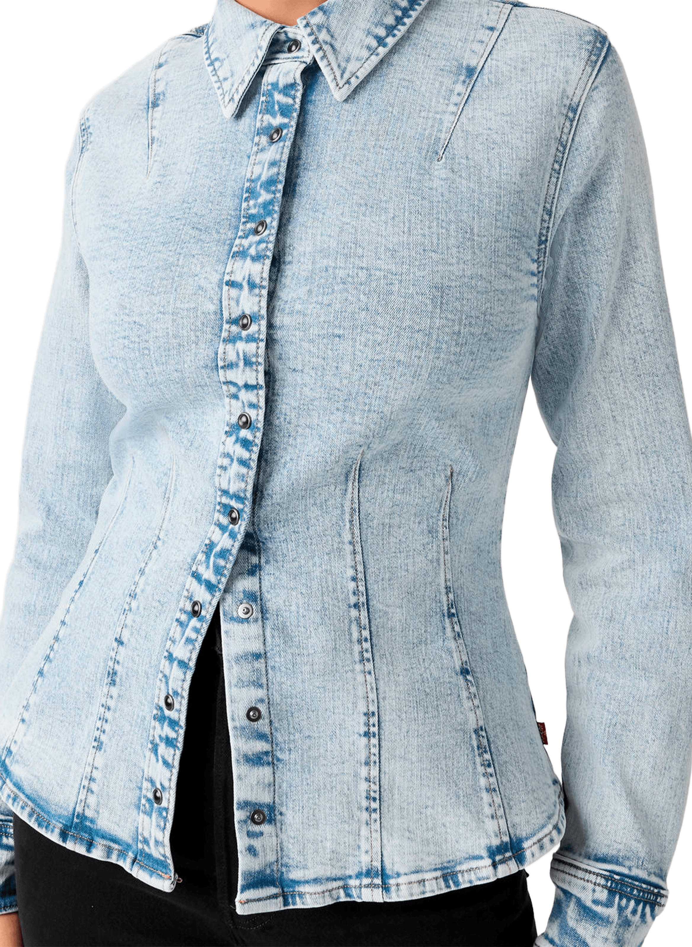 Chemise galbante en denim coton mélangé LEVI'S Bleu