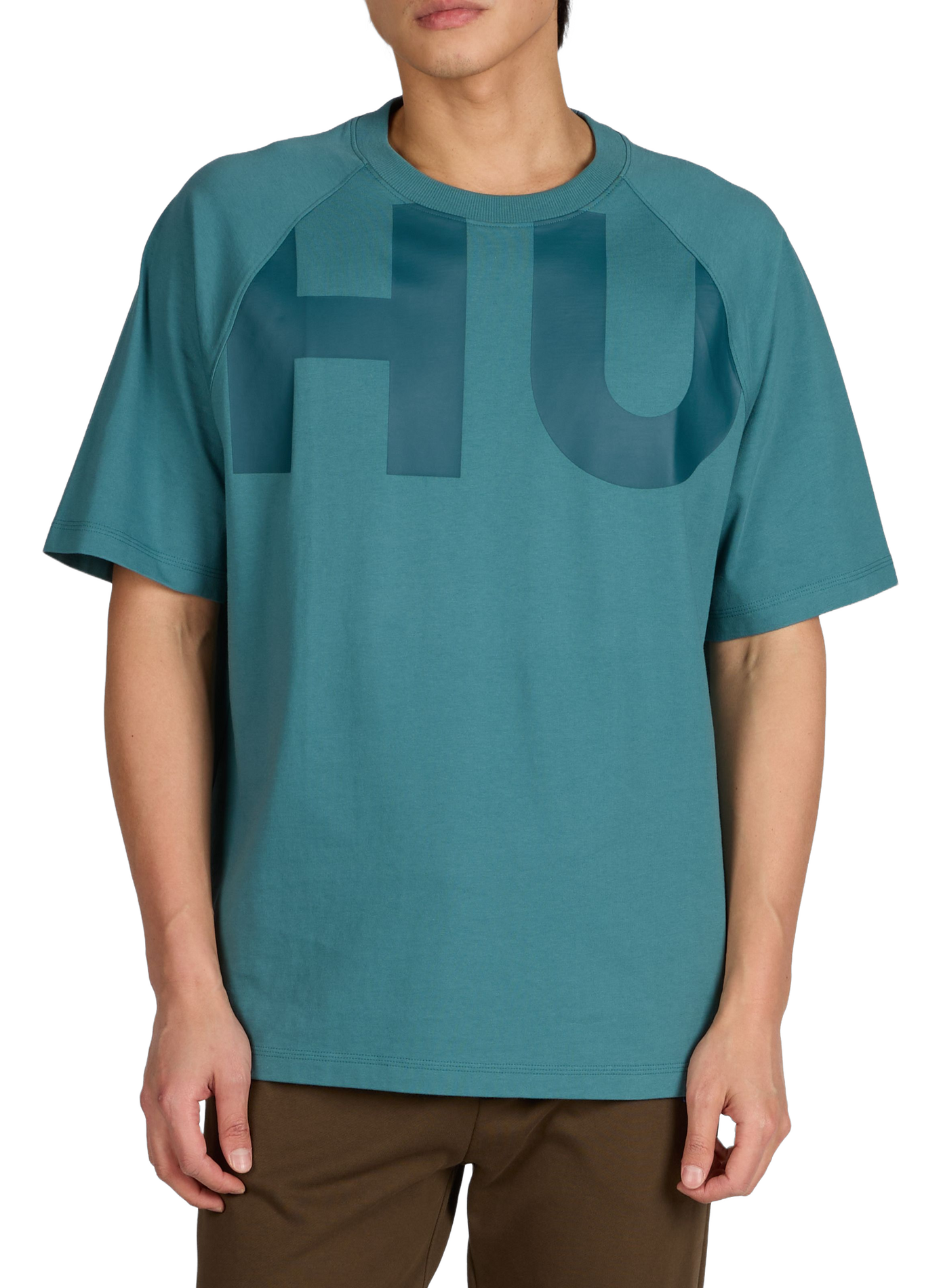 Cotton round-neck T-shirt HUGO BLUE Blue