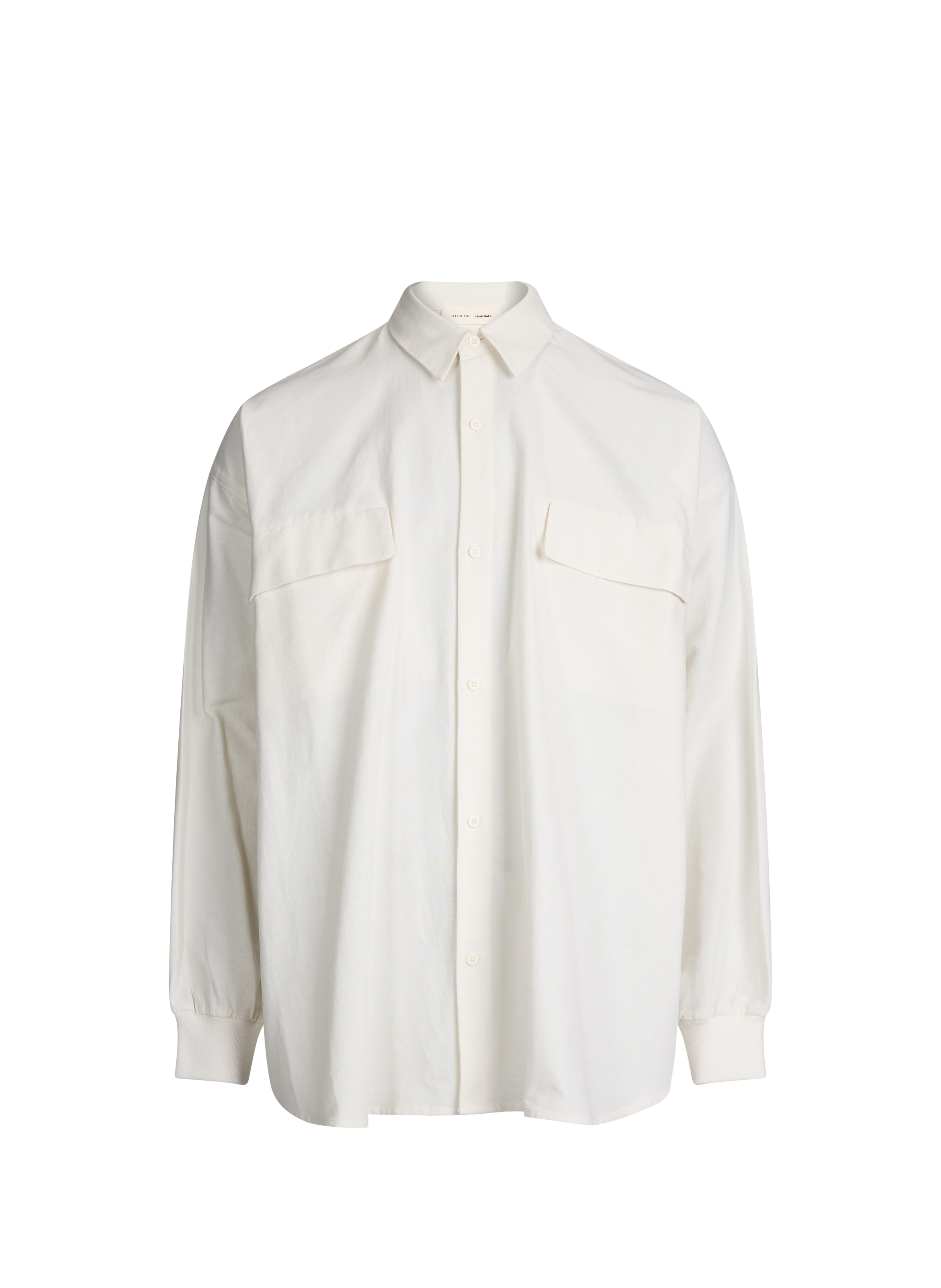 Chemise unie oversize en coton FEAR OF GOD ESSENTIALS Blanc