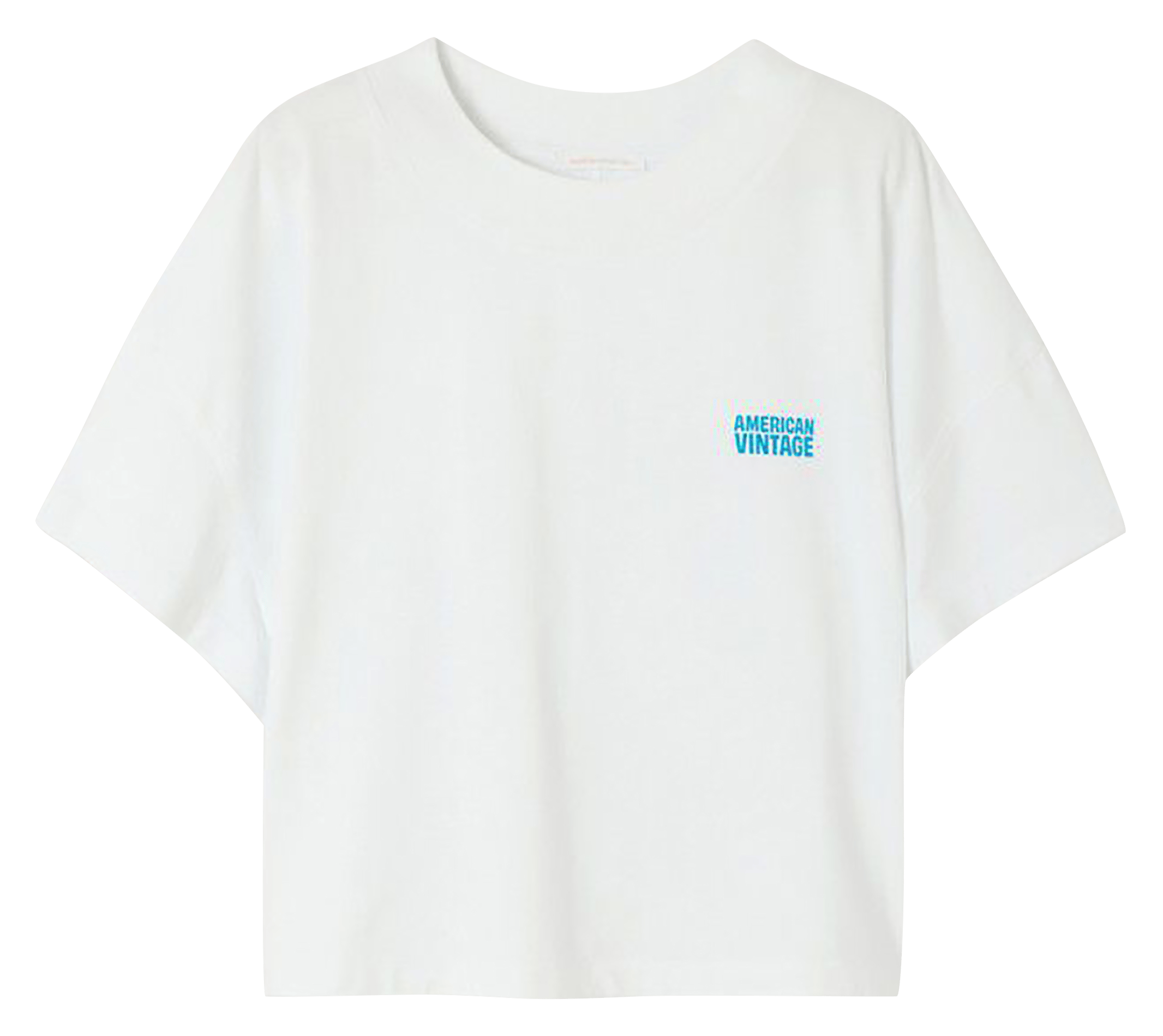 Tee-shirt oversize col rond en coton gixy AMERICAN VINTAGE Blanc