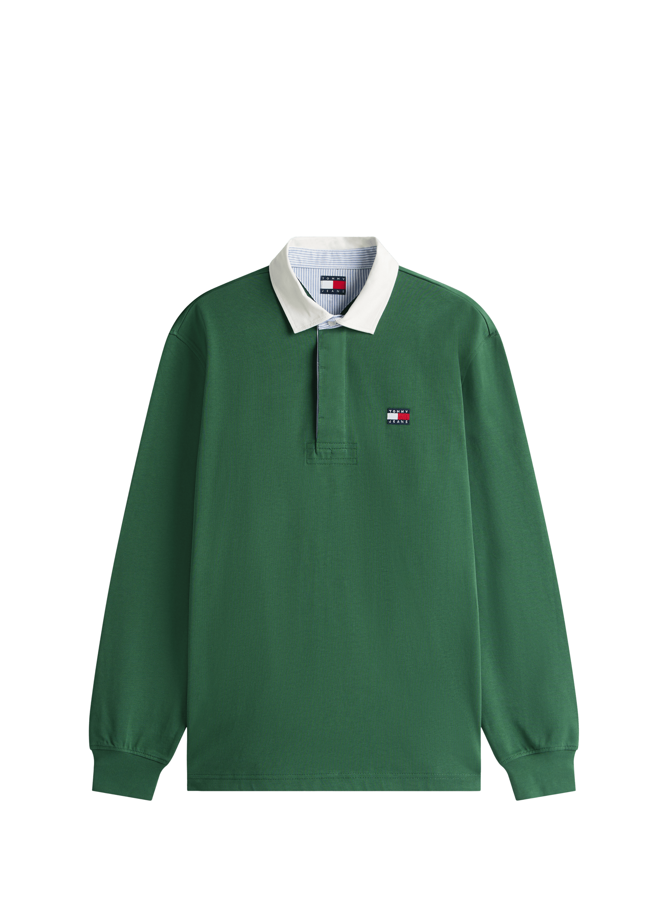 Long-sleeved cotton polo shirt TOMMY HILFIGER Green