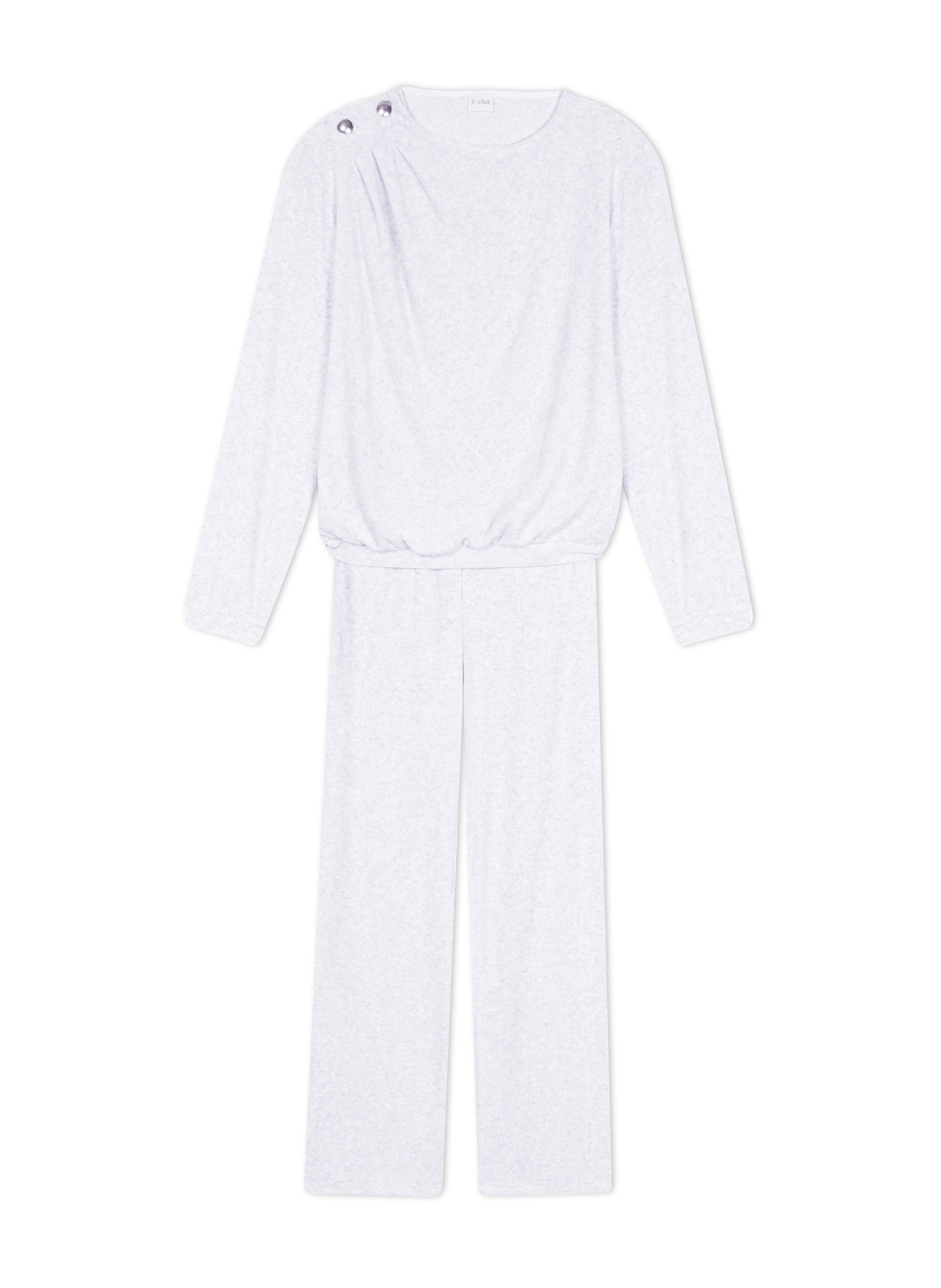 Ensemble homewear en velours relax 222 LE CHAT Gris
