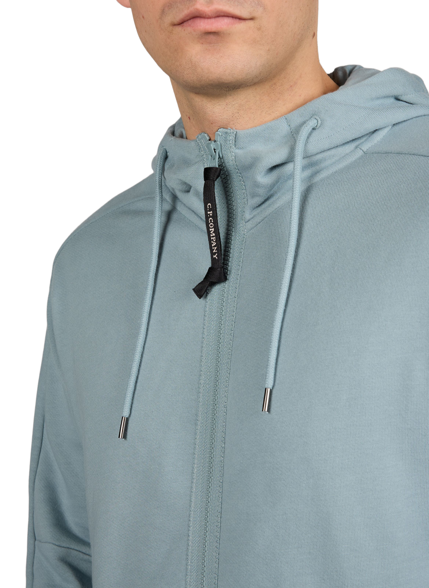 Sweat à capuche en coton avec lunettes intégrées CP COMPANY Bleu