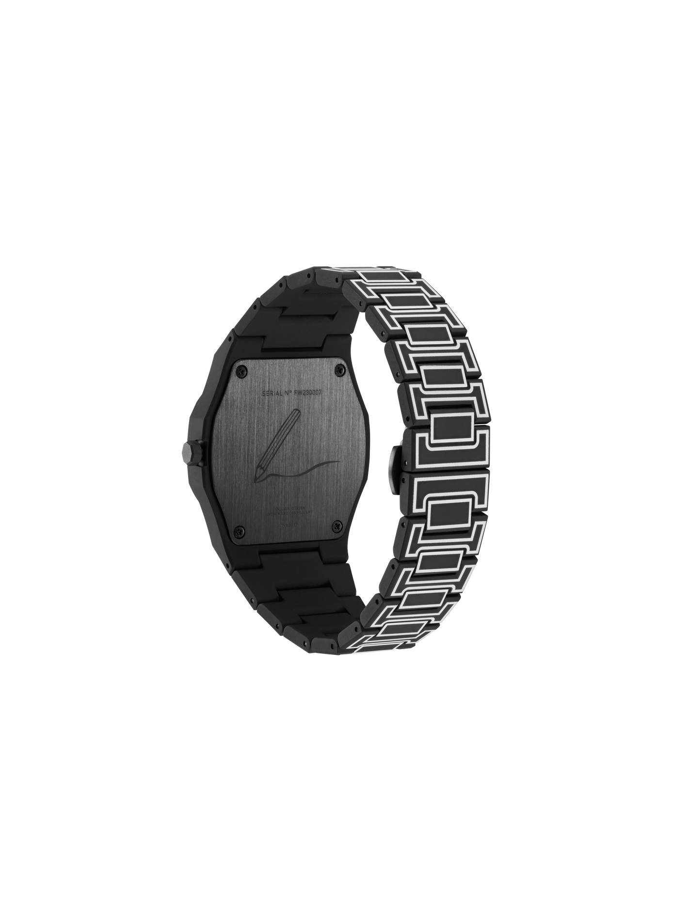 Montre Sketch 01 en polycarbonate D1 MILANO Noir