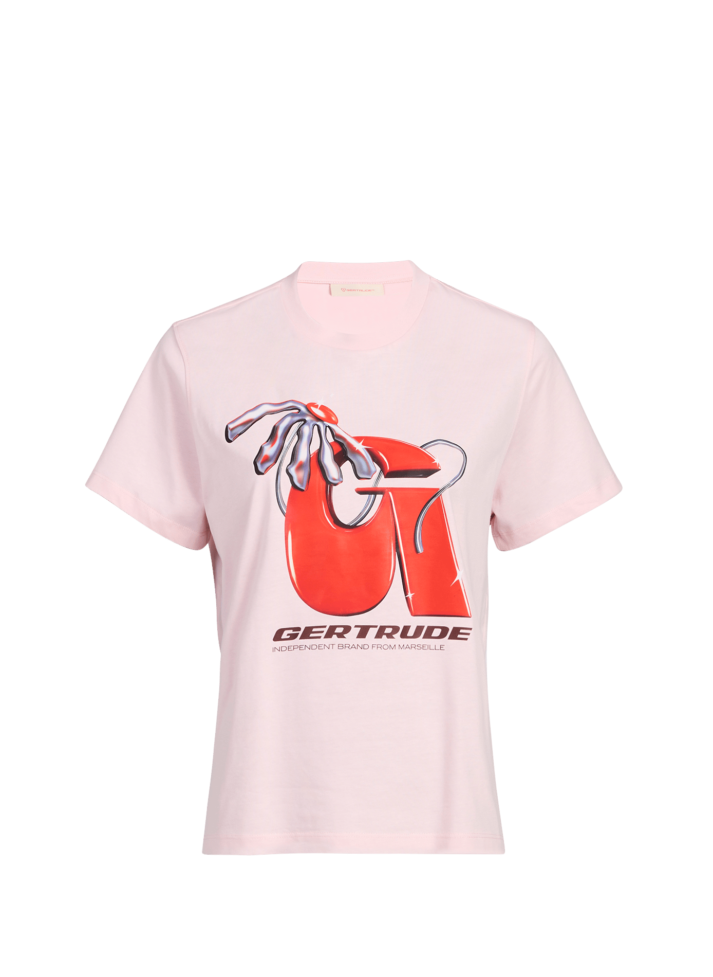 Printed Leolina Pop t-shirt in cotton GERTRUDE ET GASTON Pink