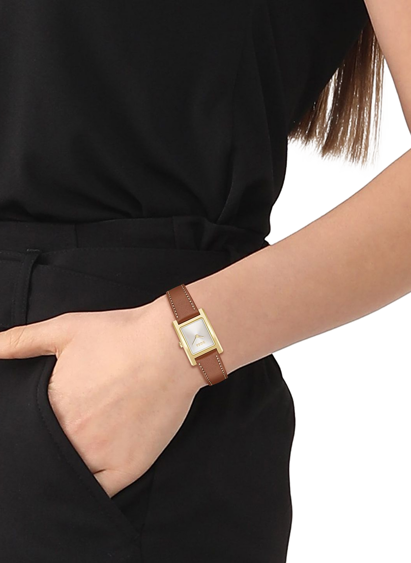 Montre quartz Lucy en cuir BOSS MONTRES Blanc