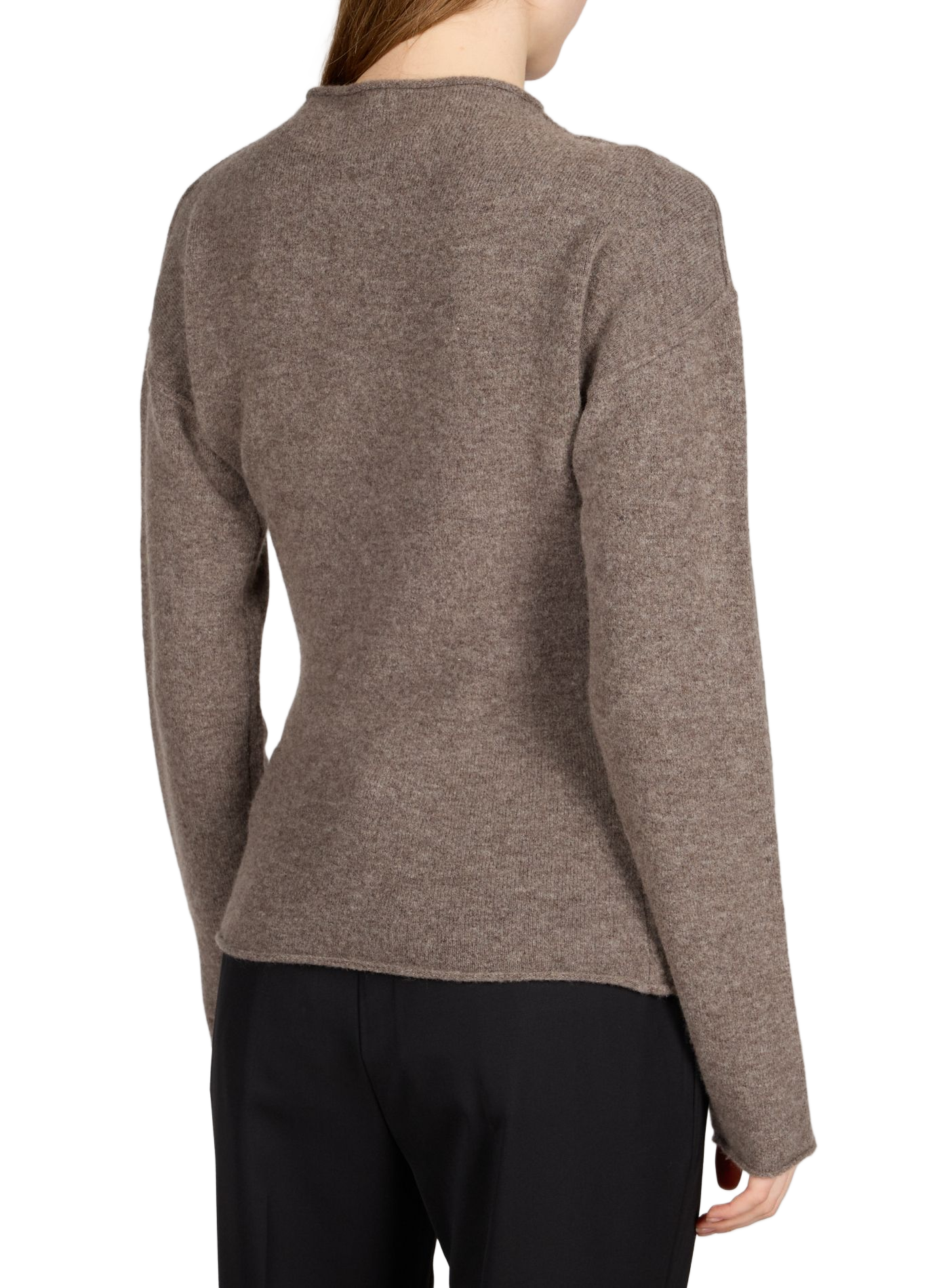 Pull en laine mérinos et cachemire mélangés HELMUT LANG Marron