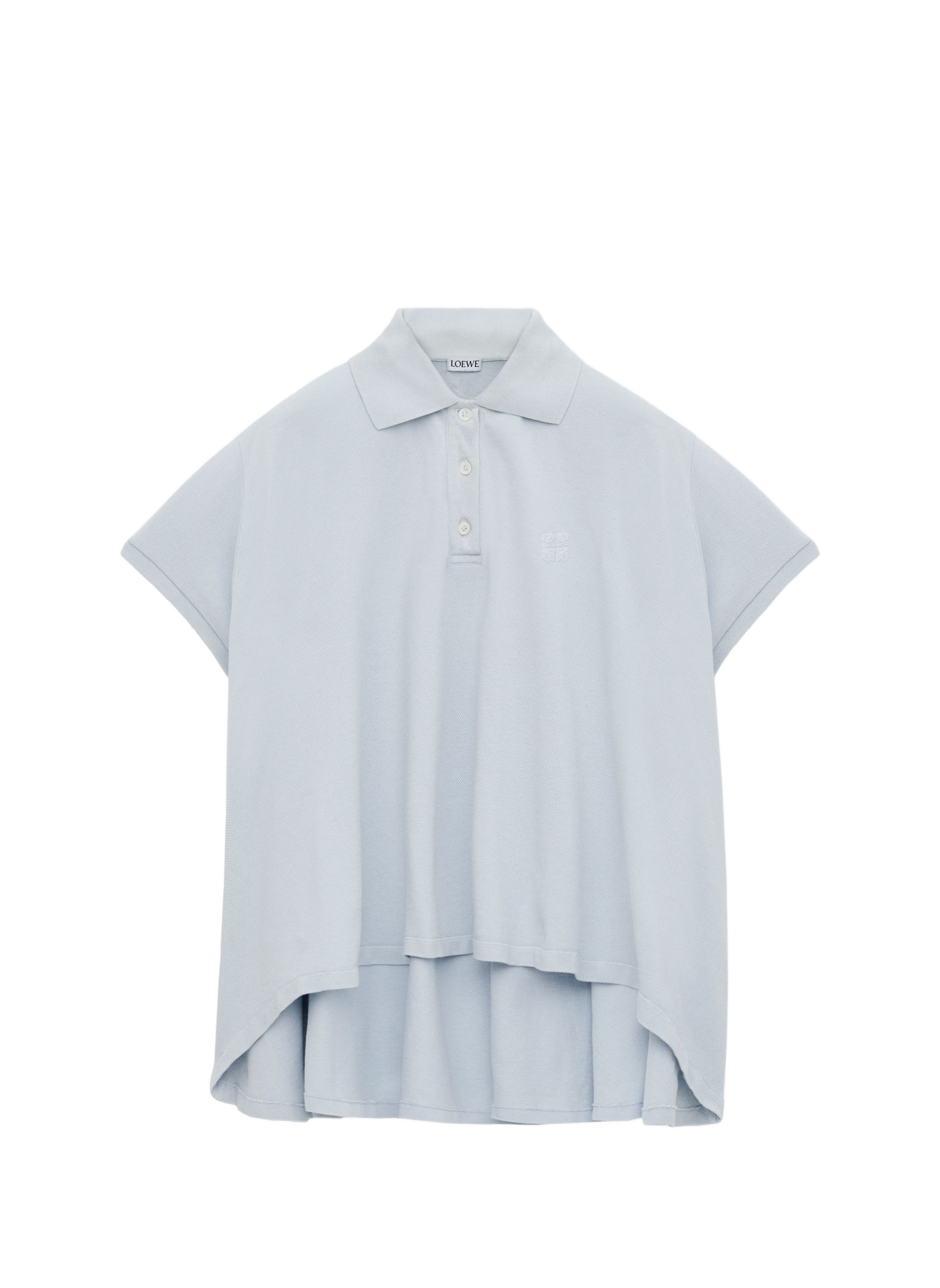 A-line cotton polo LOEWE Blue