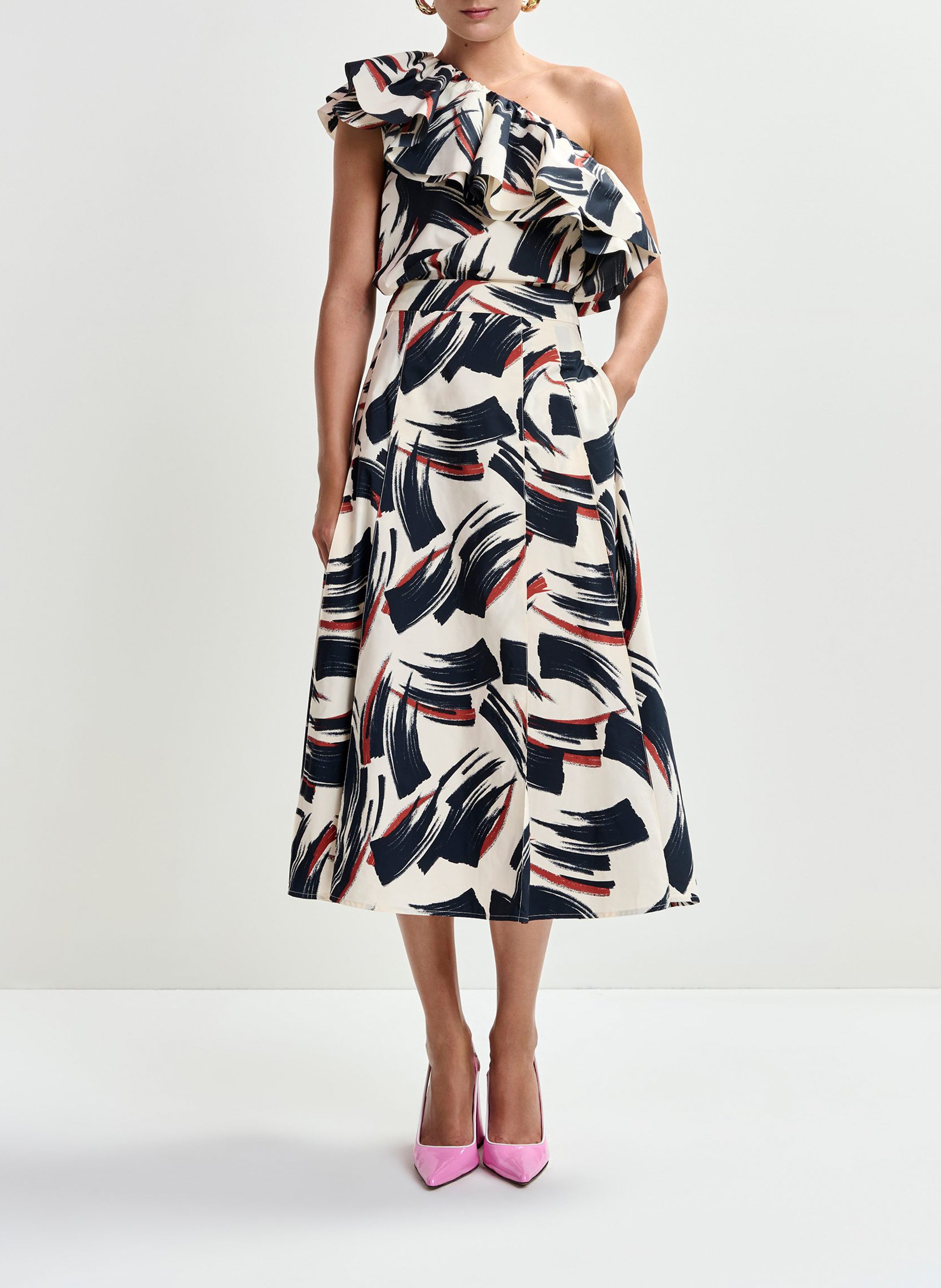 Jupe midi trapèze jaelyn ESSENTIEL ANTWERP Multicolore