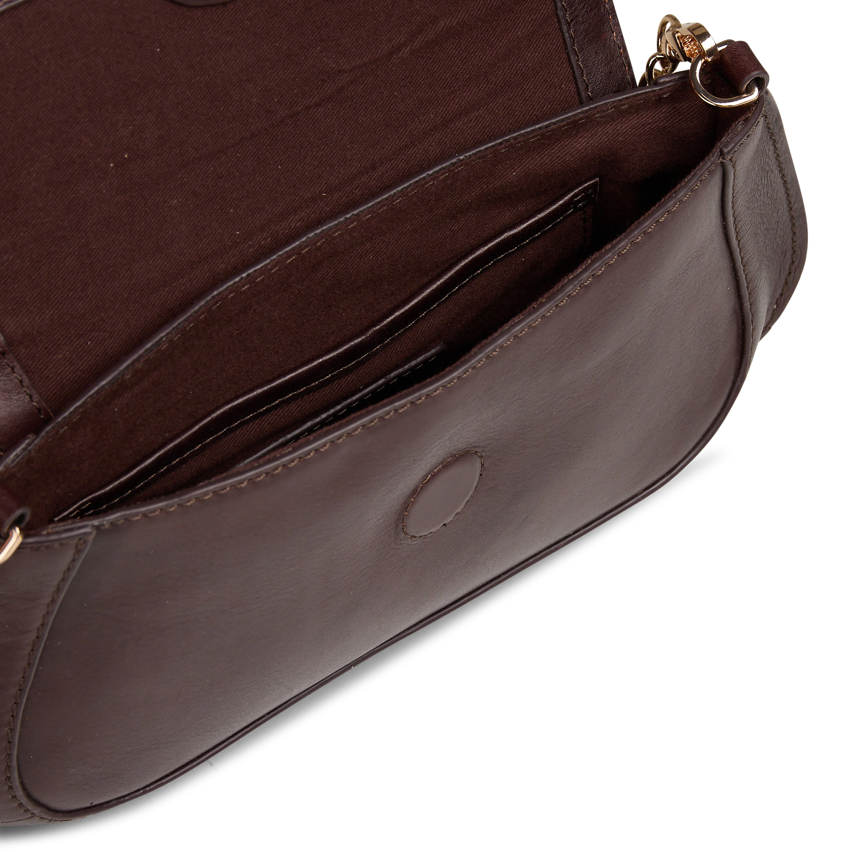 Sac bandoulière en cuir marcel mini MAISON 123 Marron