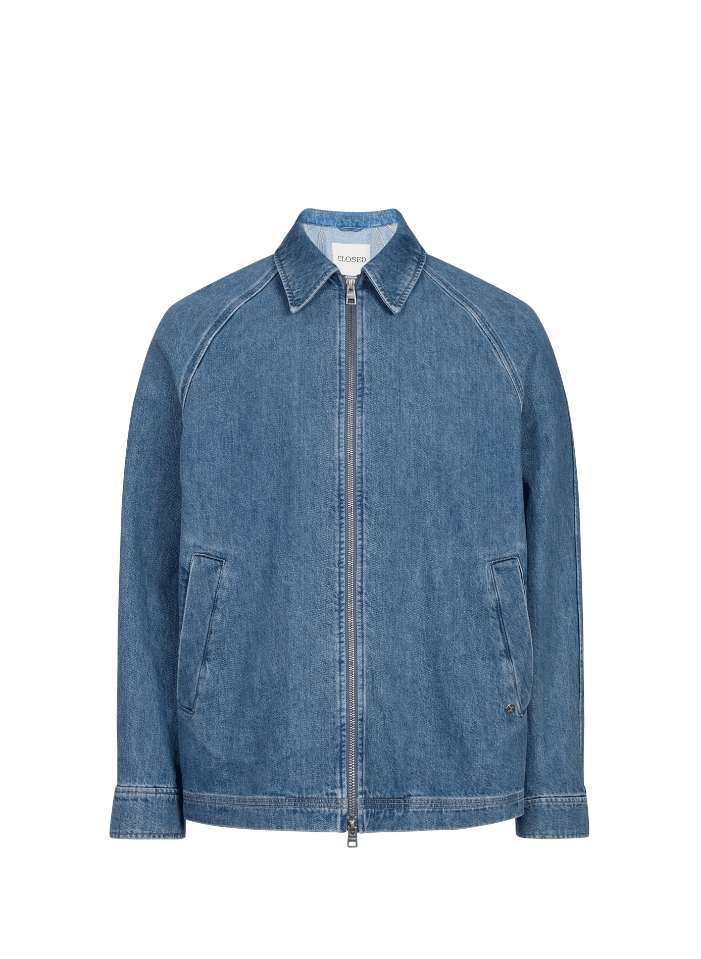 Zip-up cotton denim jacket CLOSED Blue