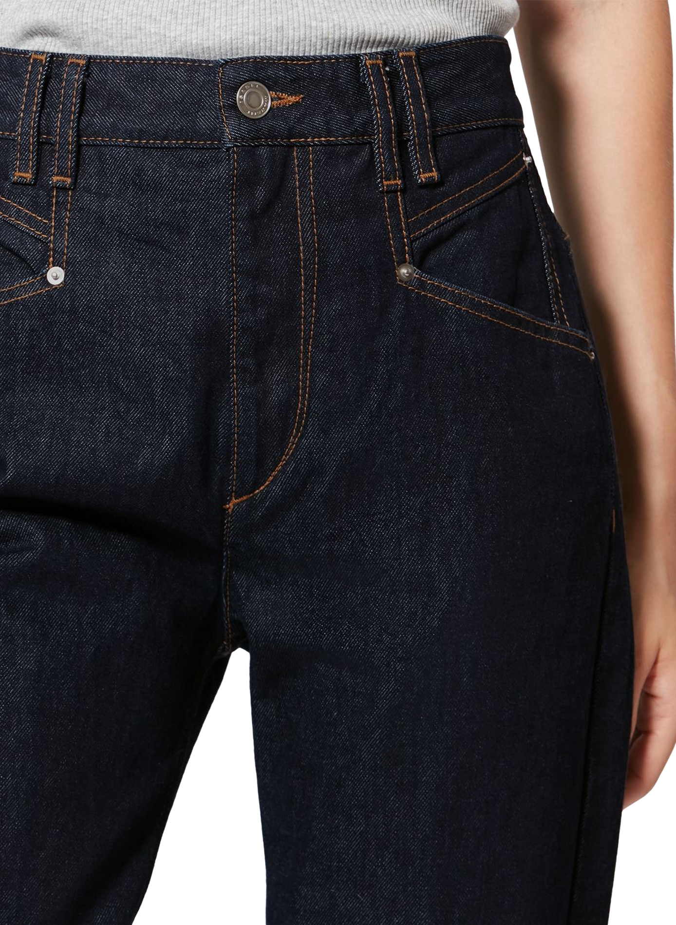 Bootcut-Jeans Belvia aus Baumwoll-Denim ISABEL MARANT Blau