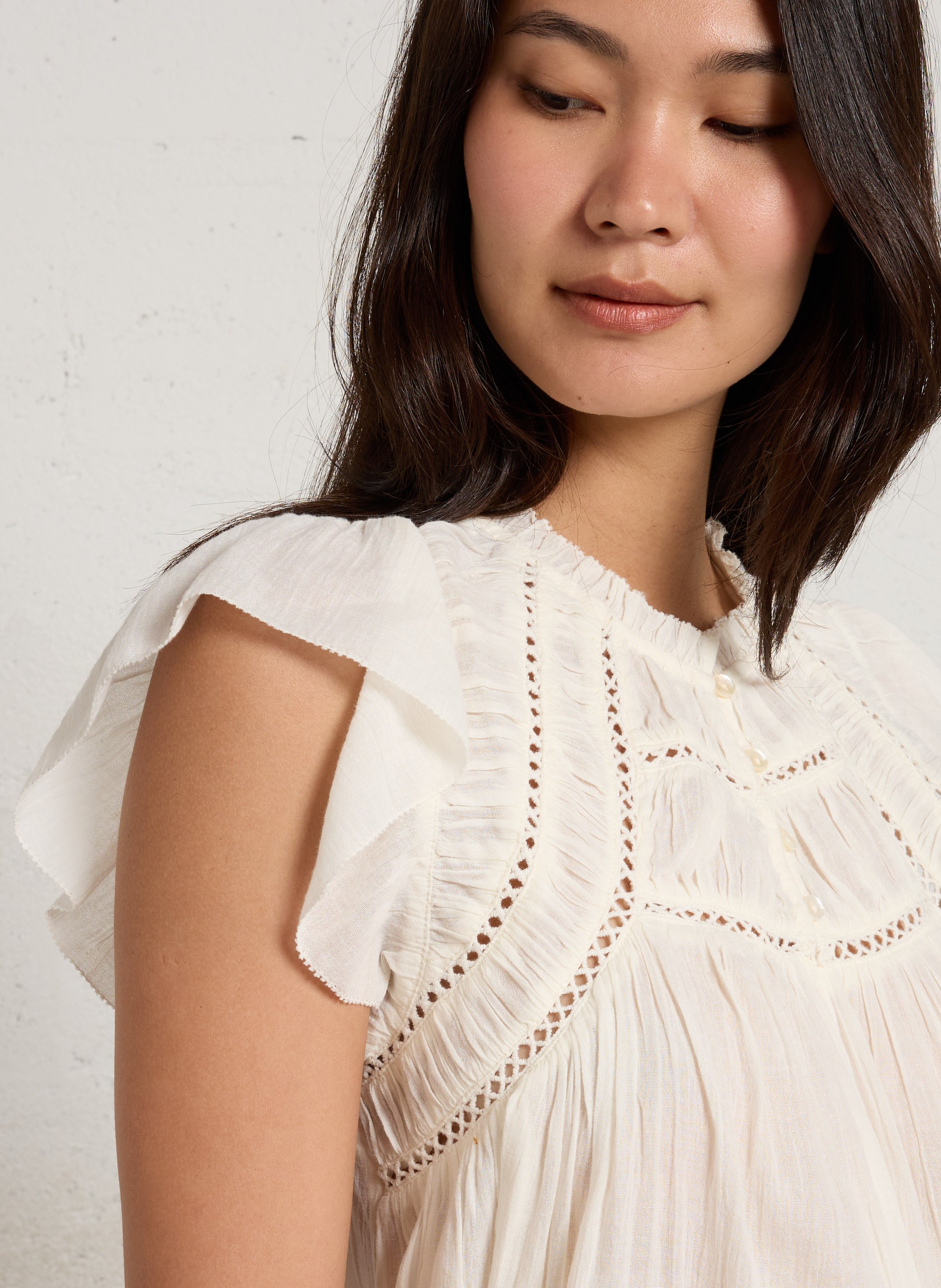 Chemisier en coton dover MAISON 123 Beige