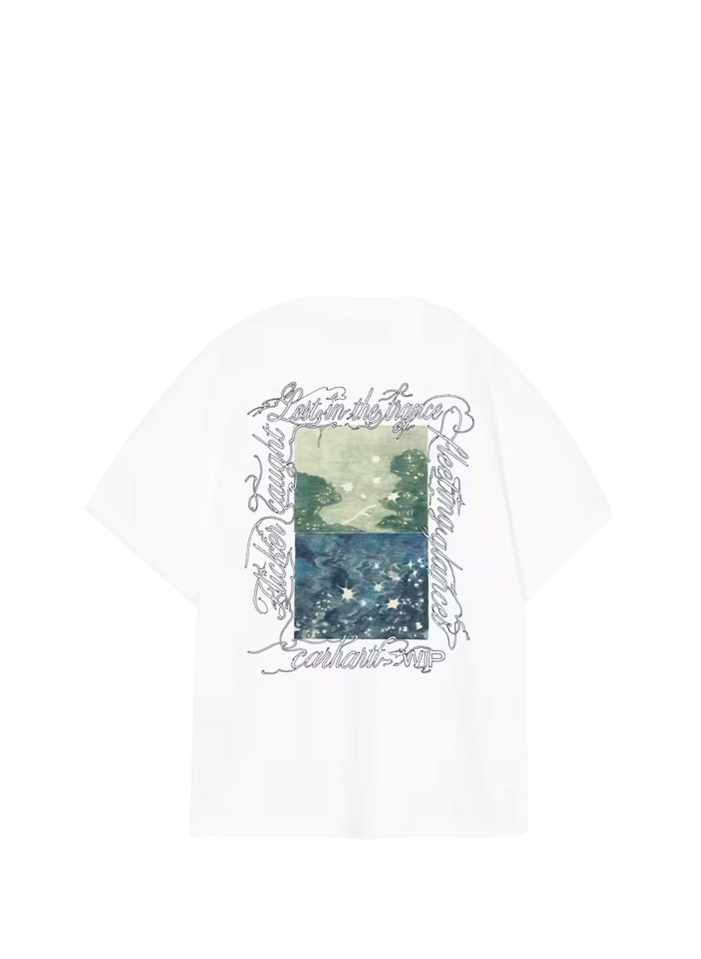 T-shirt met zeefdruk op de rug CARHARTT WIP Wit