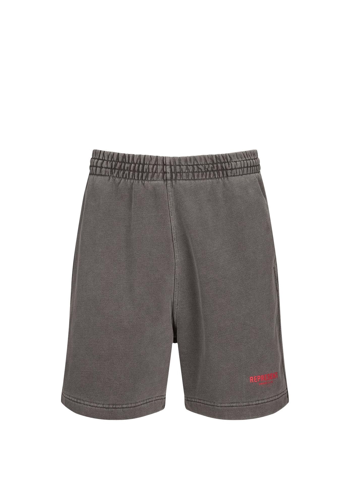 Short droit sérigraphié en coton REPRESENT Noir
