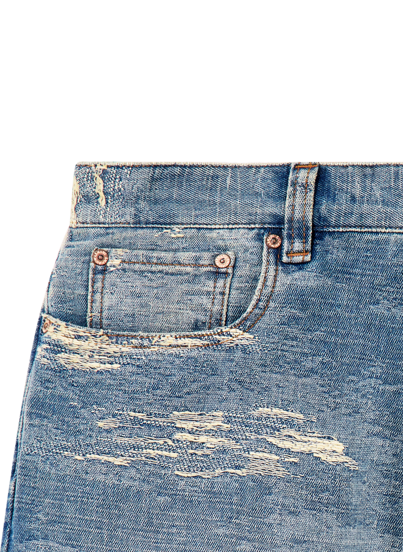 Wide cotton jeans EMPORIO ARMANI Blue
