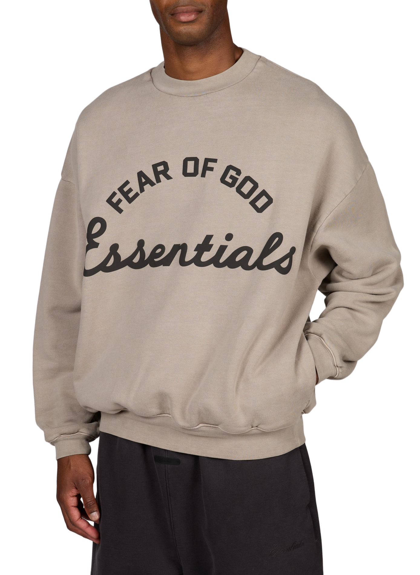 Ruime sweater met zeefdruk FEAR OF GOD ESSENTIALS Grijs