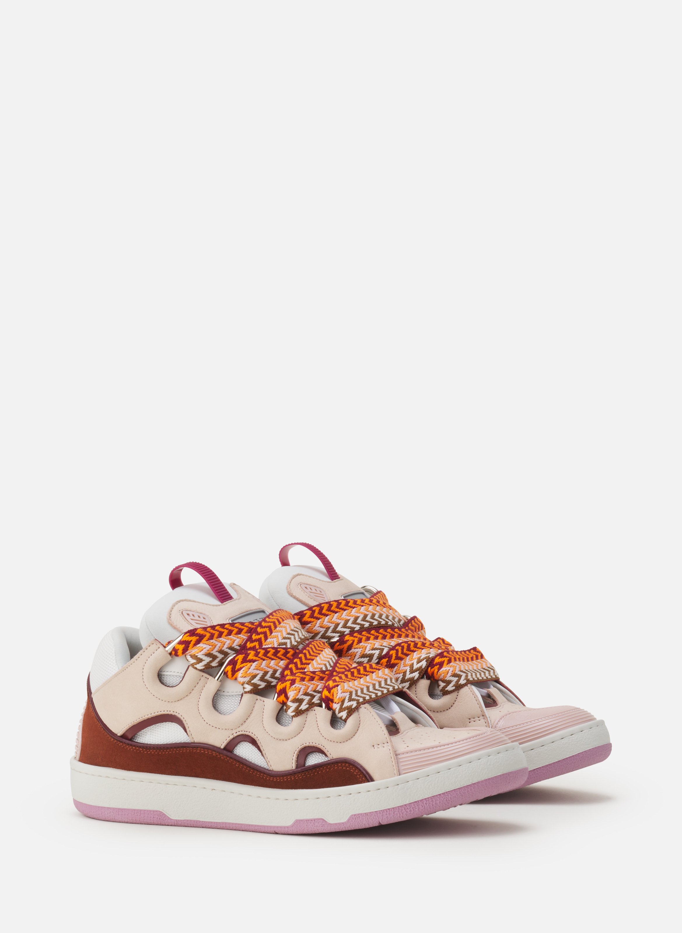 Sneakers curb en cuir LANVIN Rose